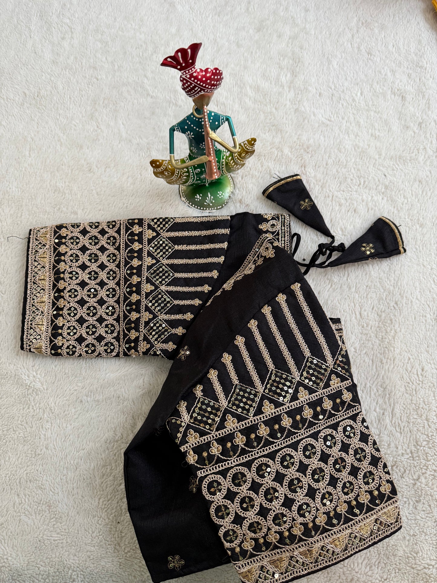 Black Embroidery Blouse