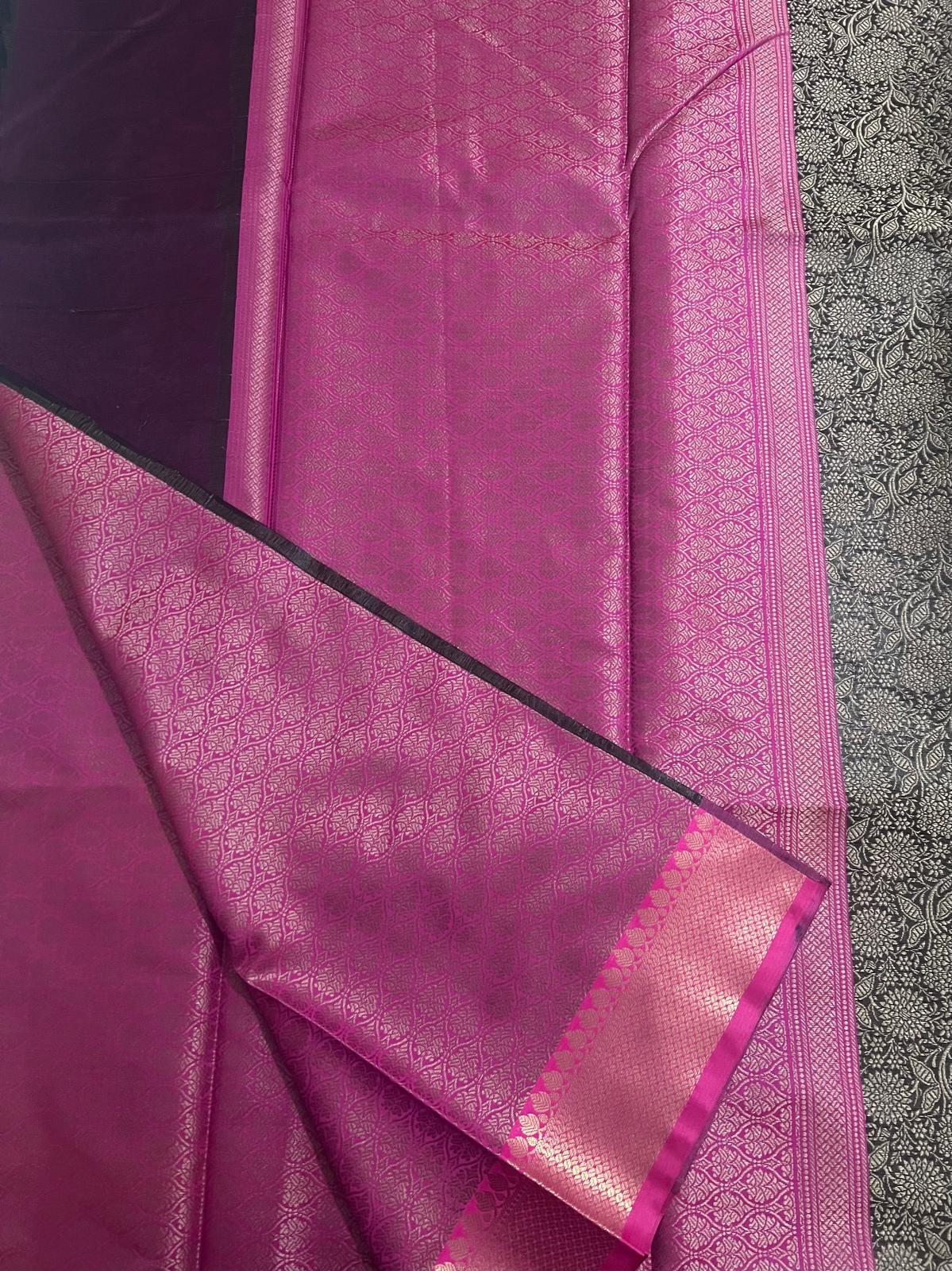 Black Tissue Semi Silk Saree