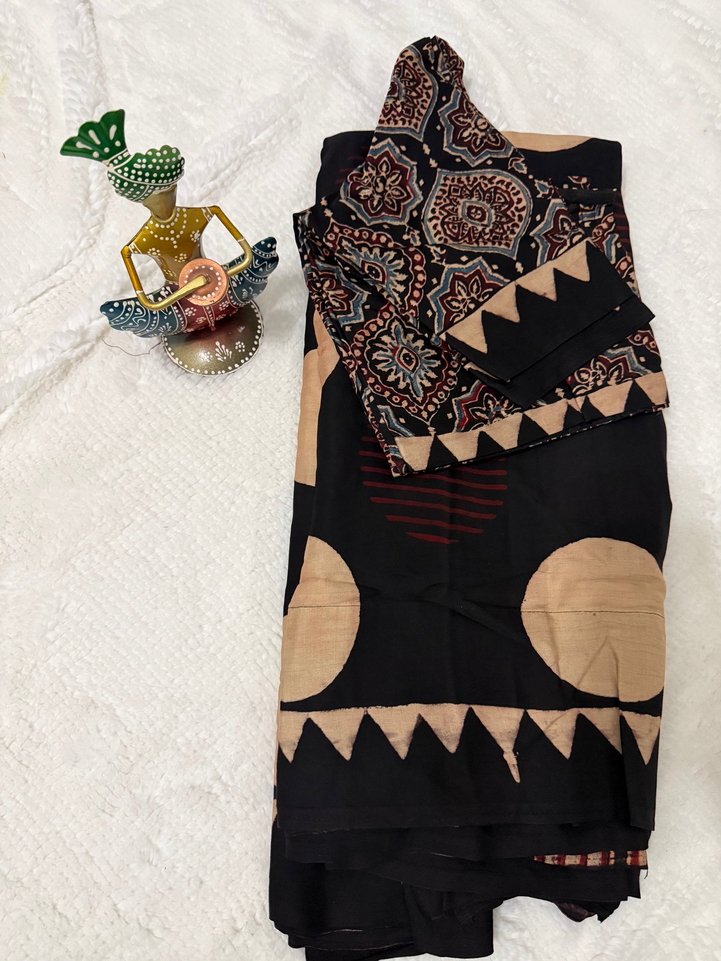 Black Lagdi Patta Gajji Silk Saree