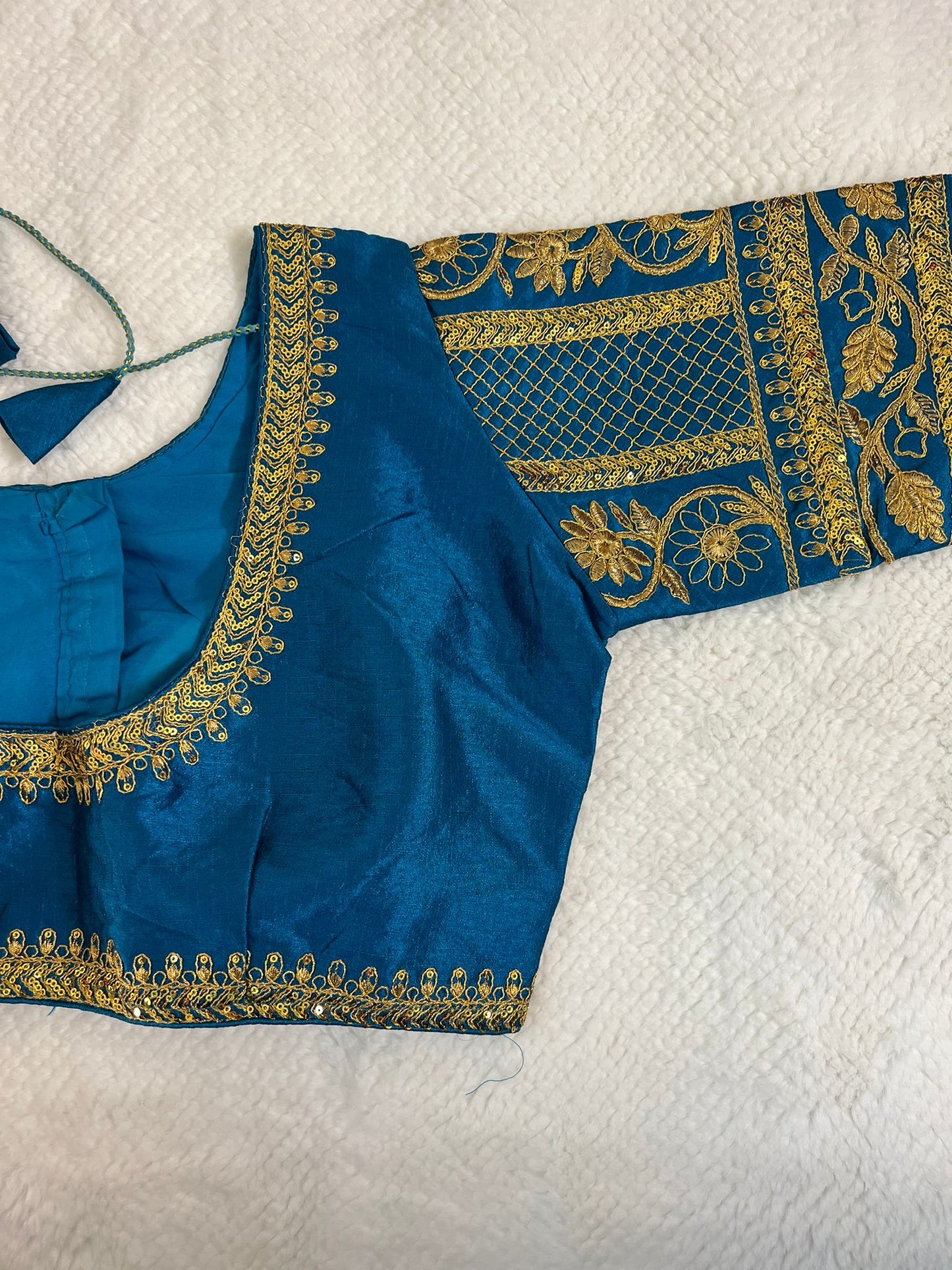 Blue Design 1 Embroidery Blouse