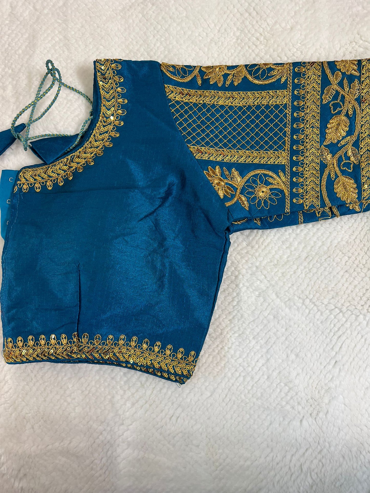 Blue Design 1 Embroidery Blouse