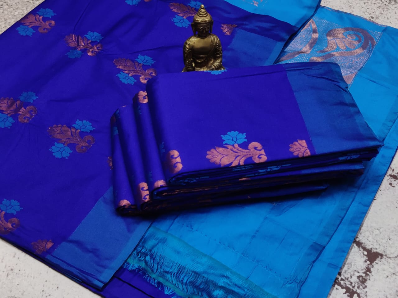 Blue Fancy Soft Silk Saree