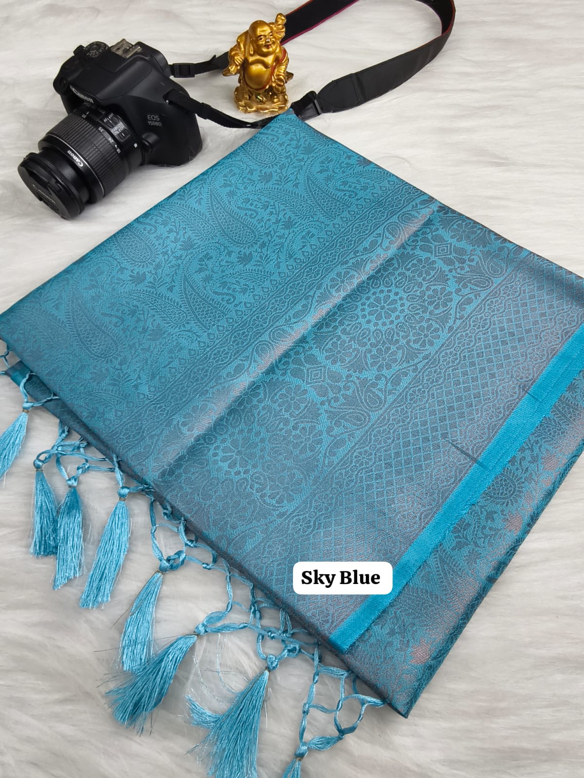 Light Blue Softy Silk Saree
