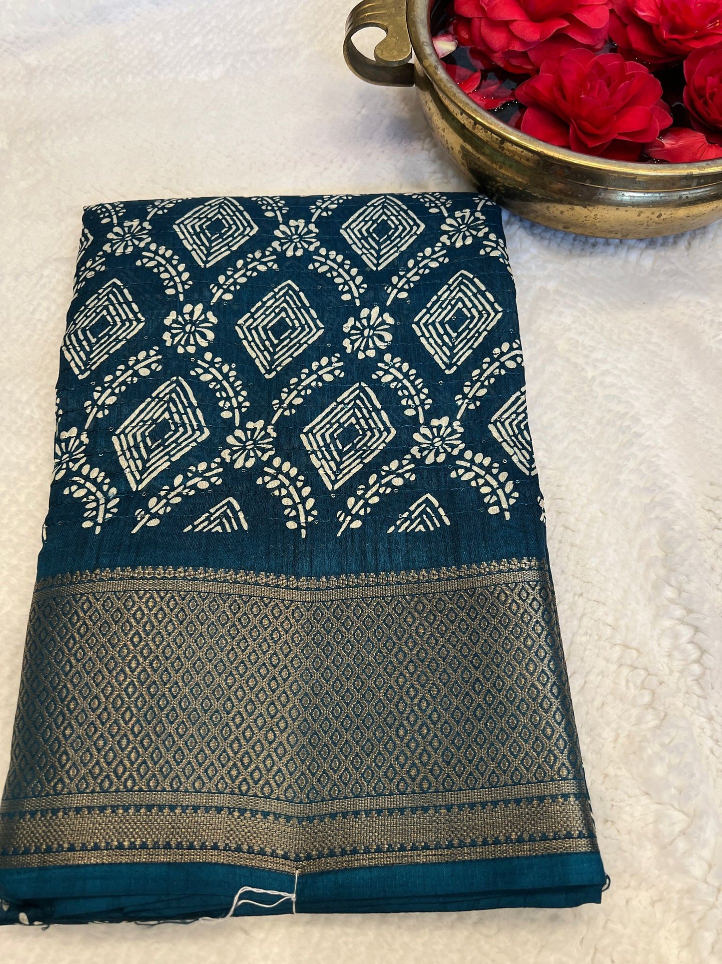 Blue Yashasvi Sequence Saree