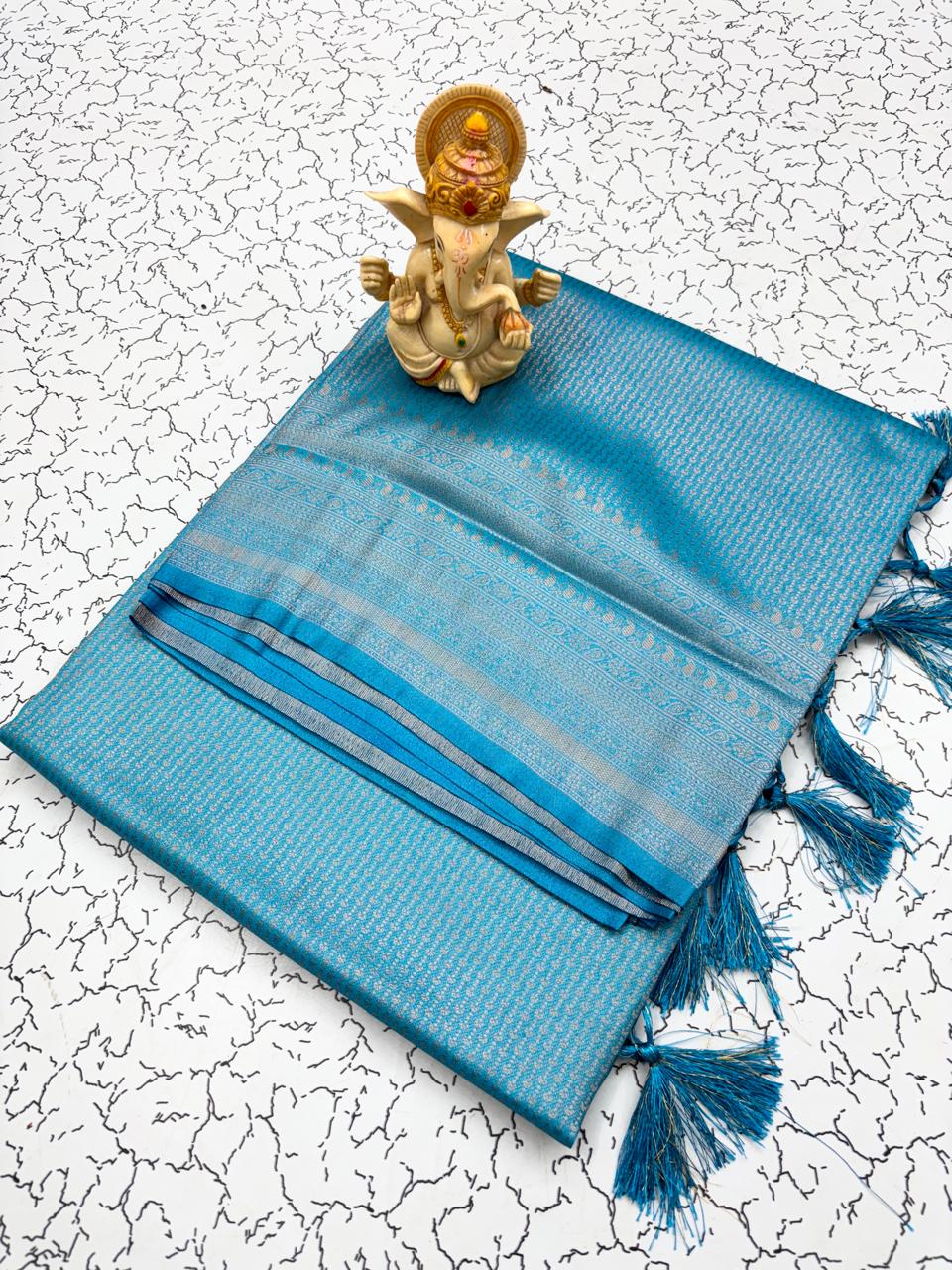 Blue Softy Silk Saree