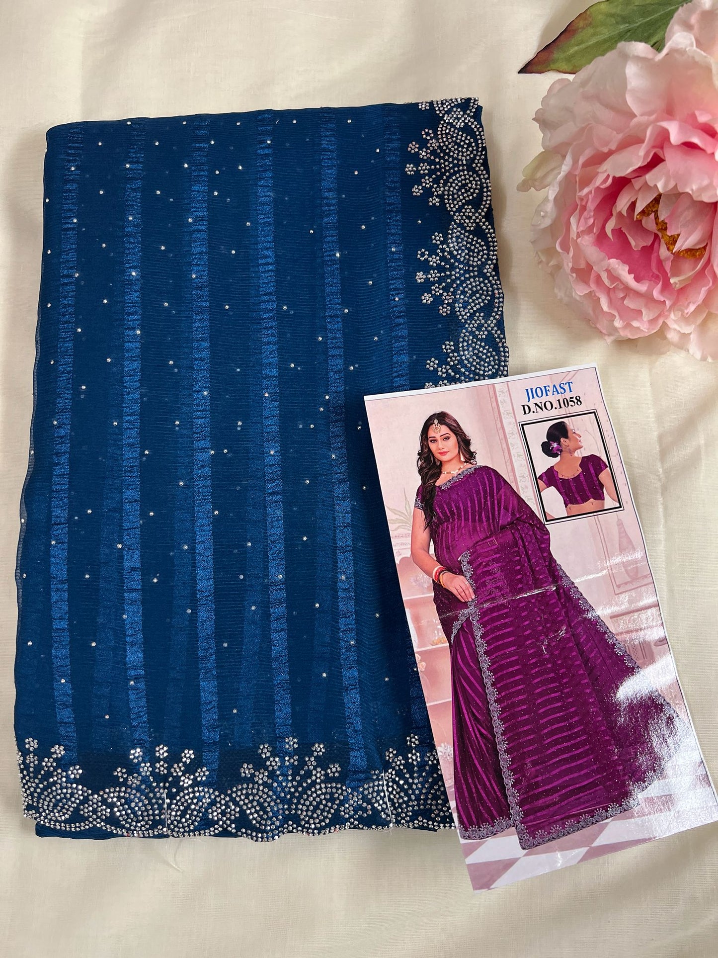 Blue Jio Fast Fancy Saree