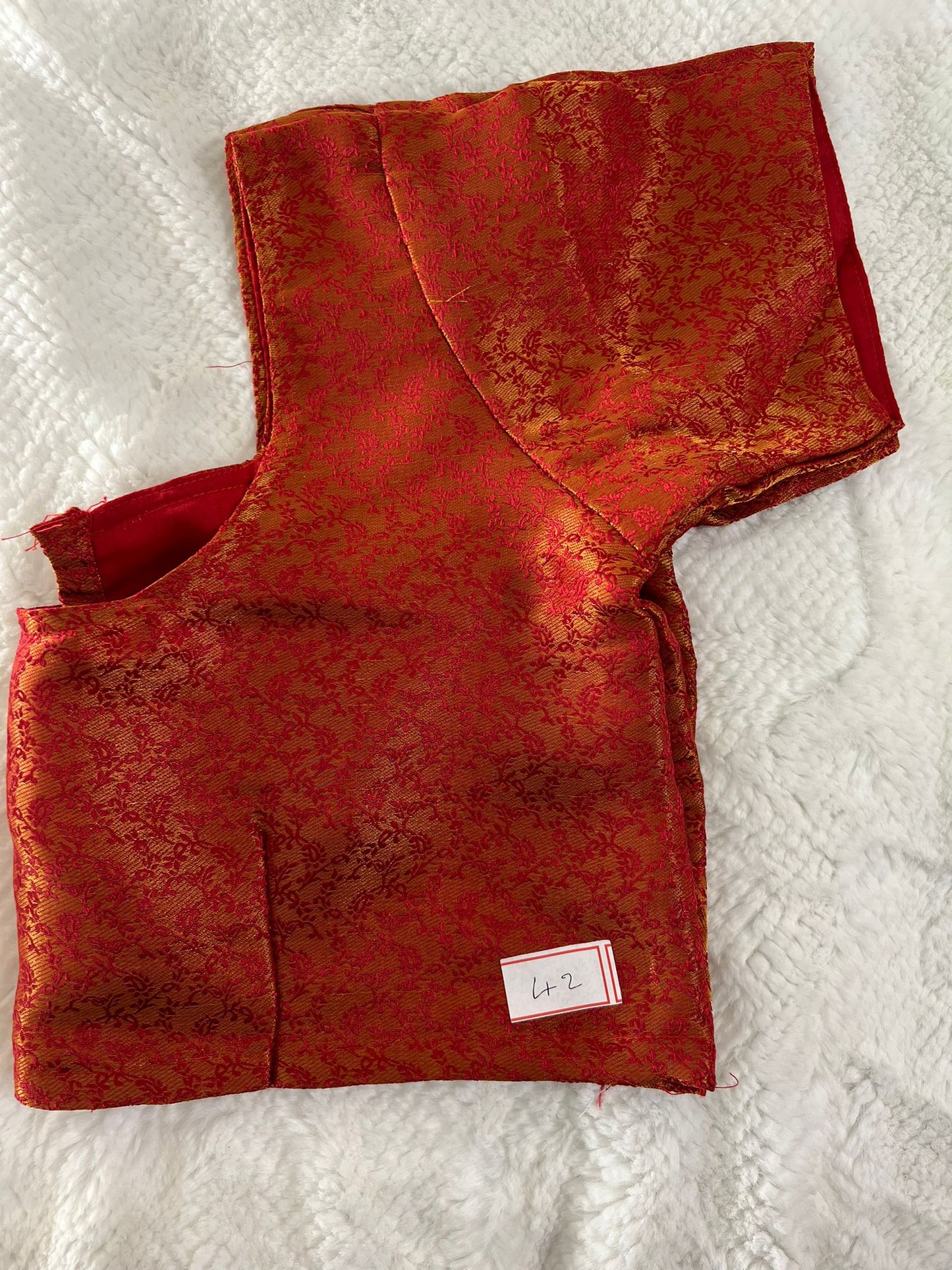 Brick Red Copper Zari Blouse
