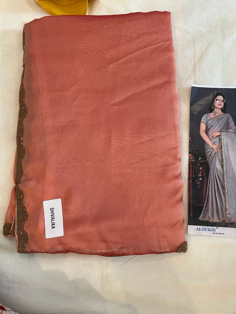 Brick Red Shivalika Fancy Saree