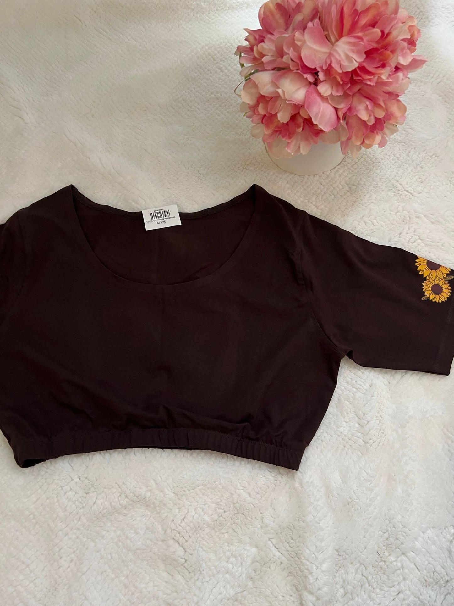 Brown Stretchable Blouse 3XL to 5XL