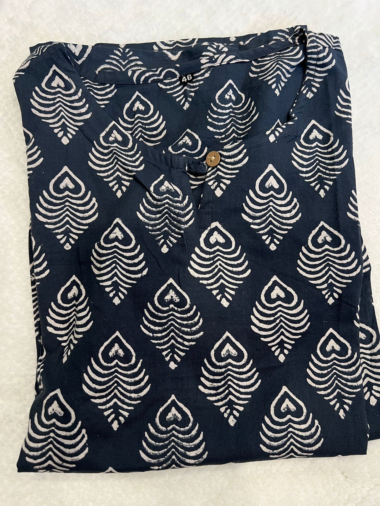 Dark Blue Short Kurti 3XL