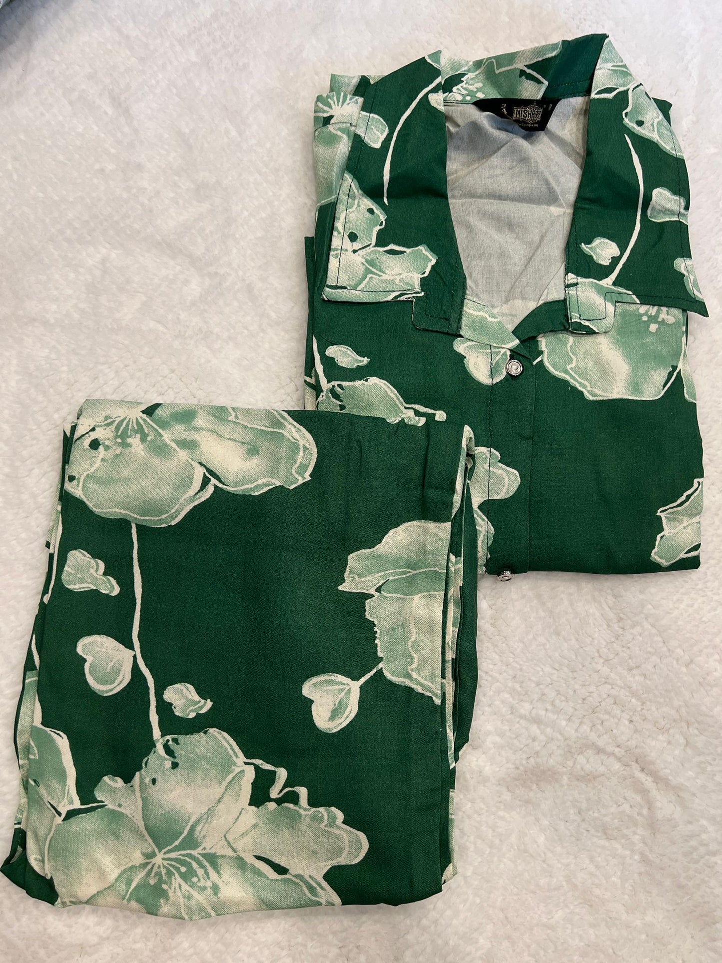 Dark Green 2 Piece Kurti Set Long