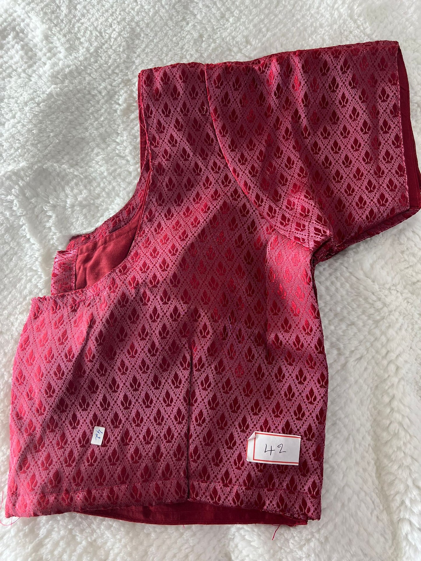 Dark Maroon Design 2 Copper Zari Blouse