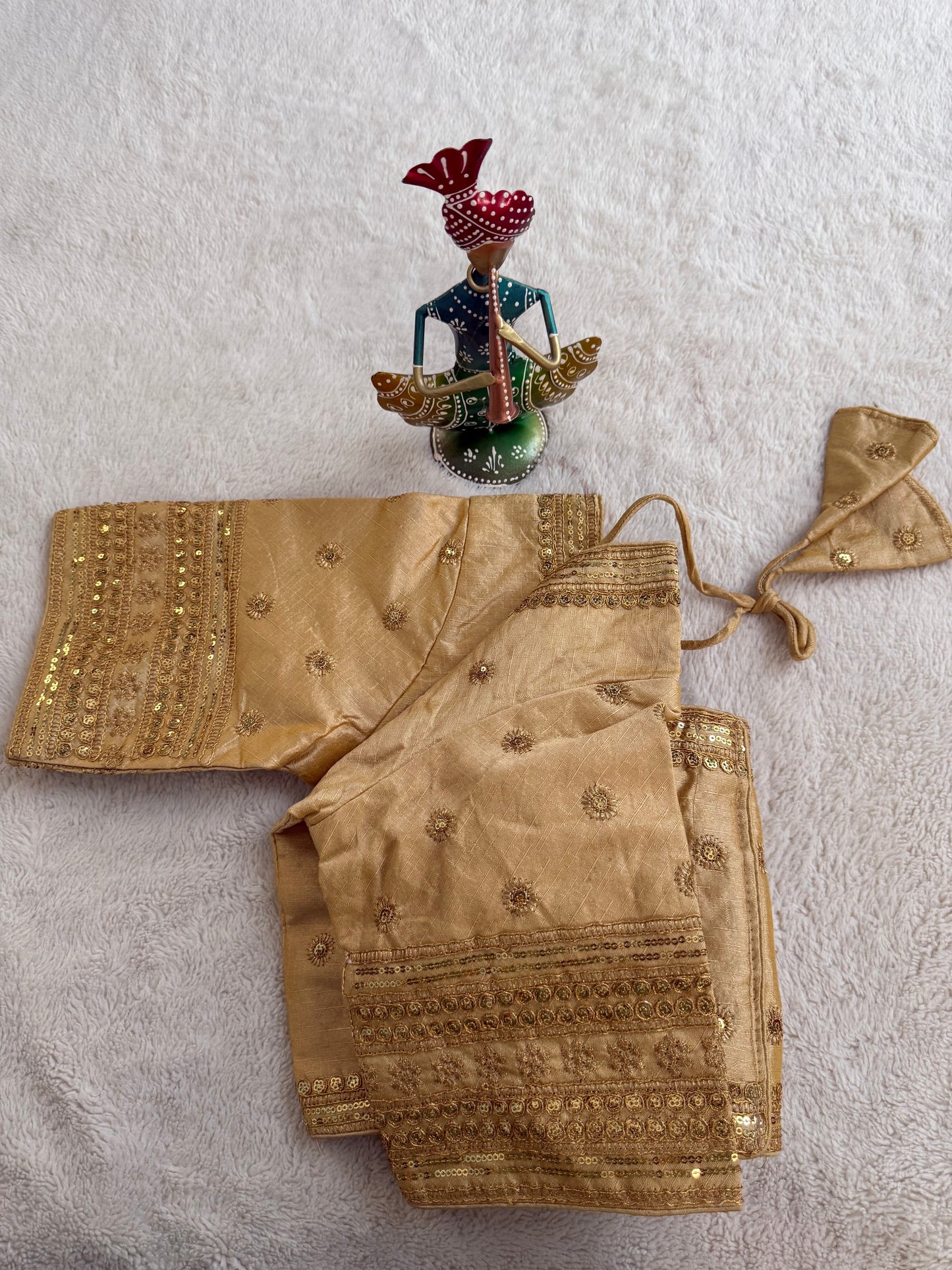 Gold D3 Embroidery Blouse