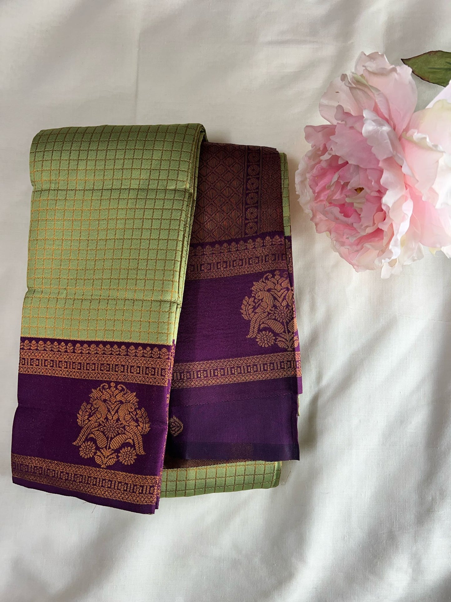 Green Samudrika Semi Silk Saree