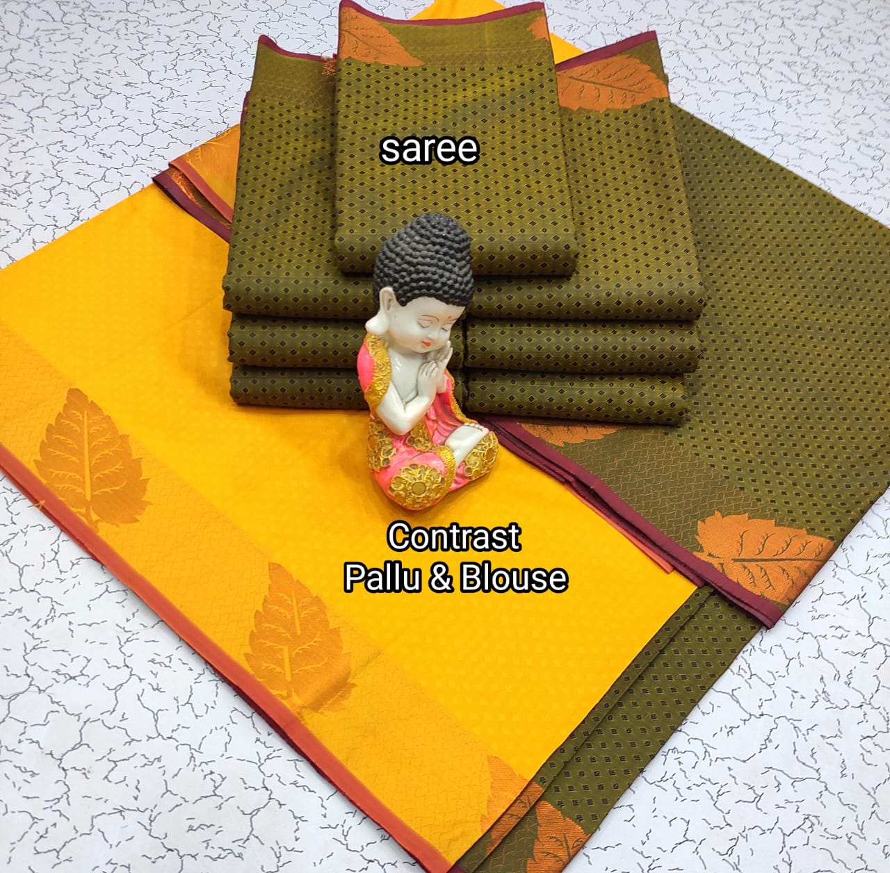 Green and Yellow Budget Soft Silk Saree