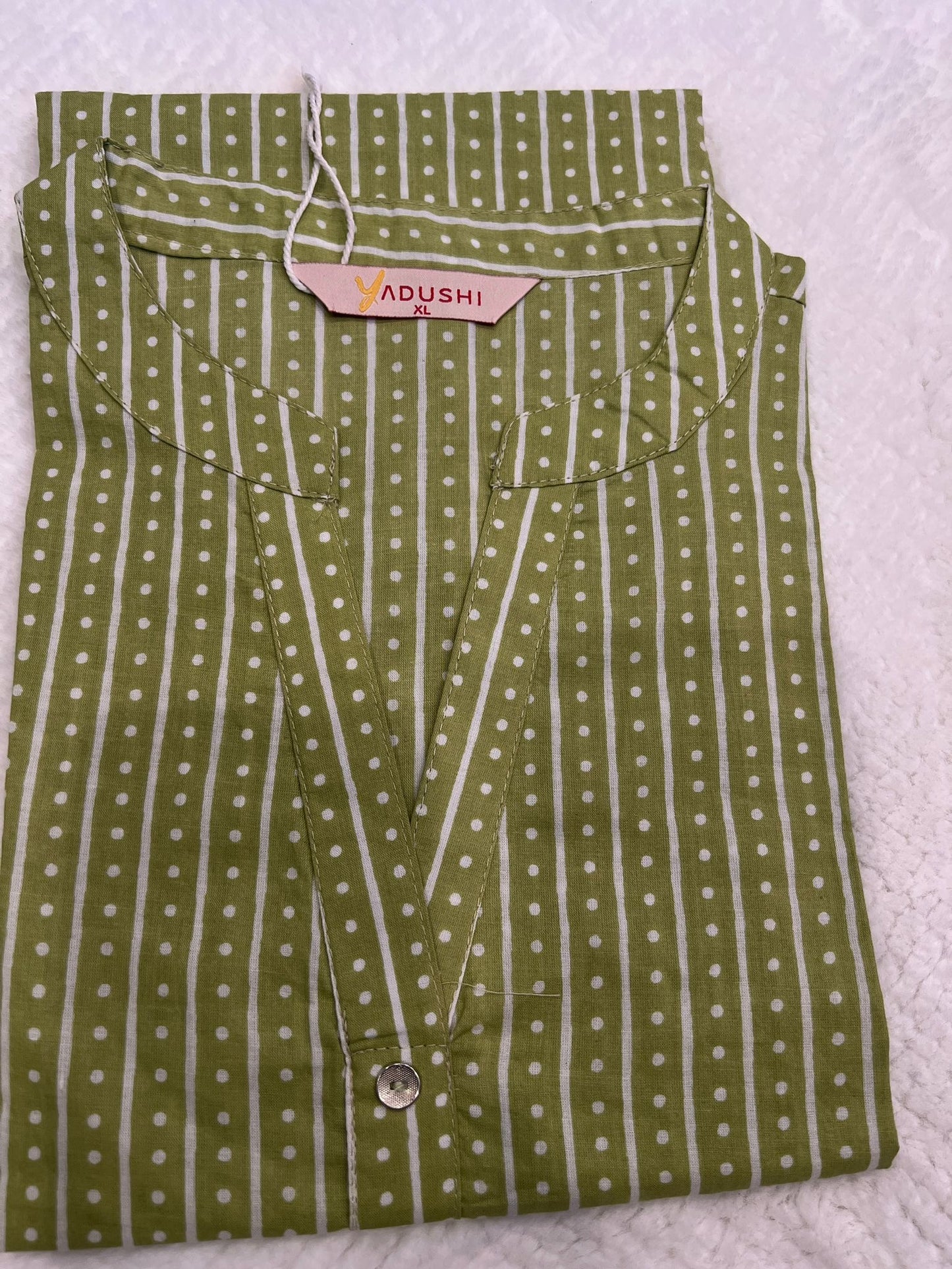 Green Sleeveless Short Kurti XL