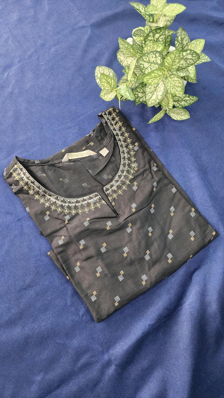 Grey Embroidery Kurti