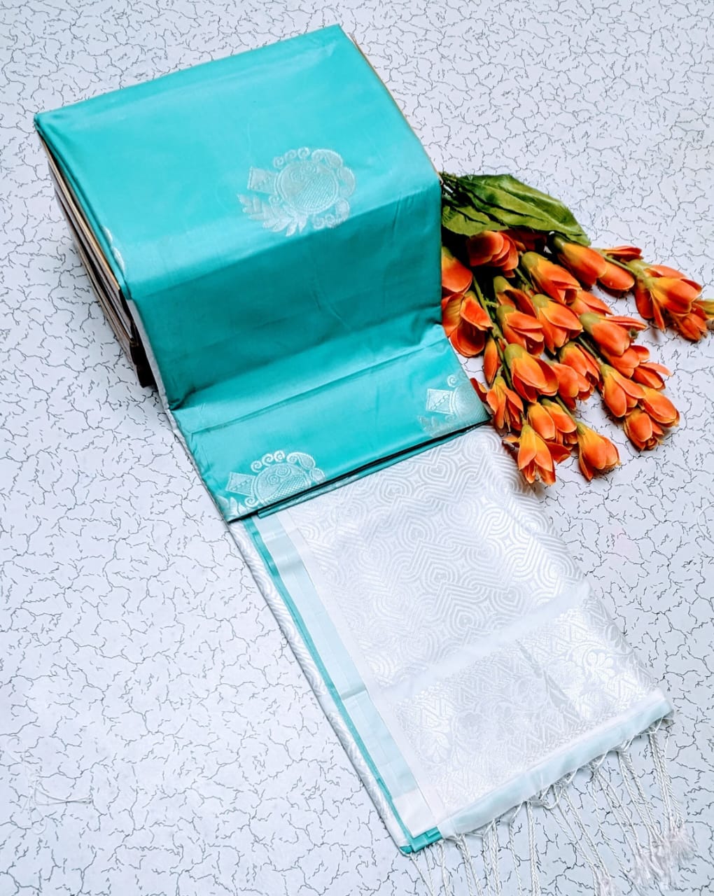 Light Blue Kanchipuram Soft Silk