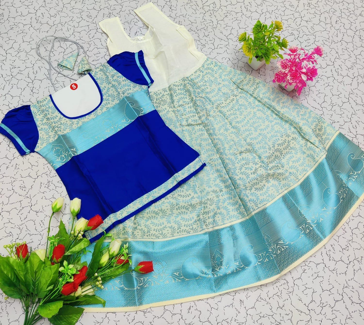 Light Blue Girl Paavadai