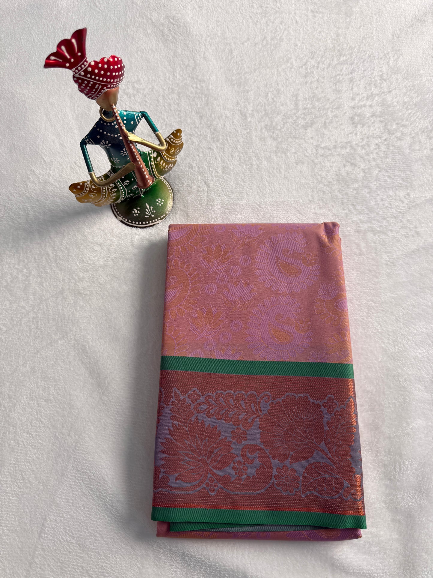 Light Pink and Green Traditional Gift Saree