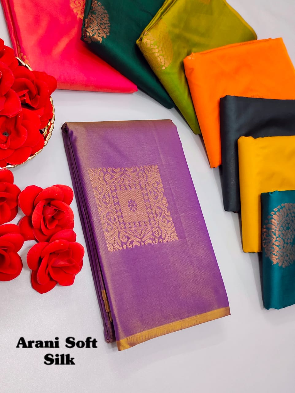 Light Purple Arani Soft Silk Saree