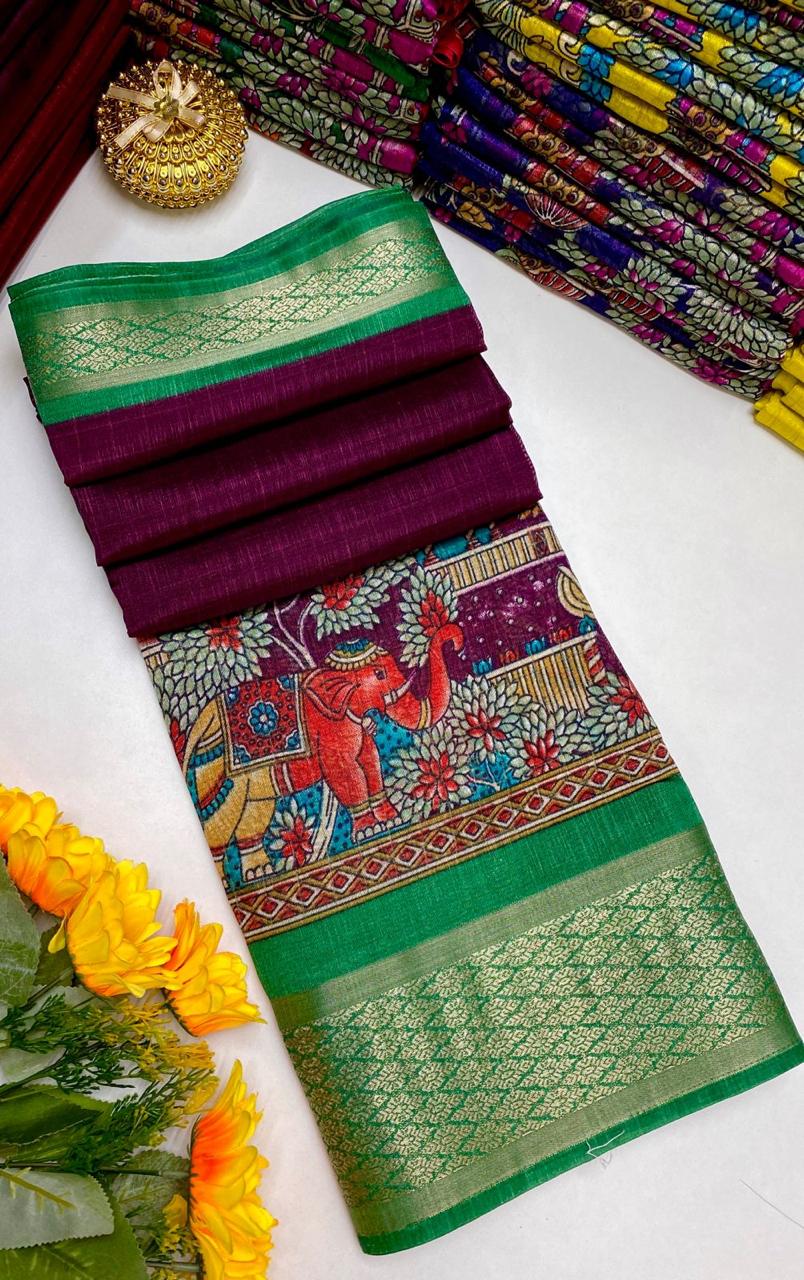 Magenta Dolla Silk Saree