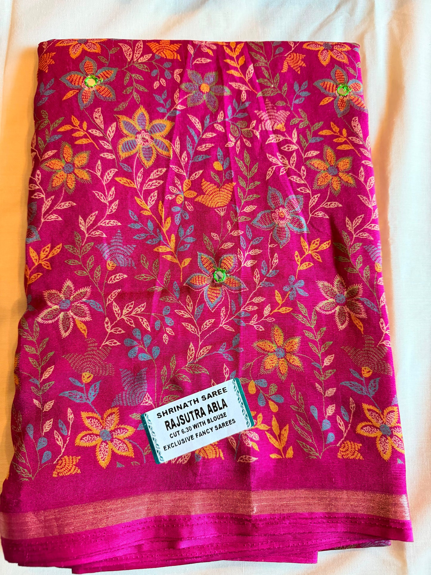 Magenta Raj Sutra Abla Fancy Saree
