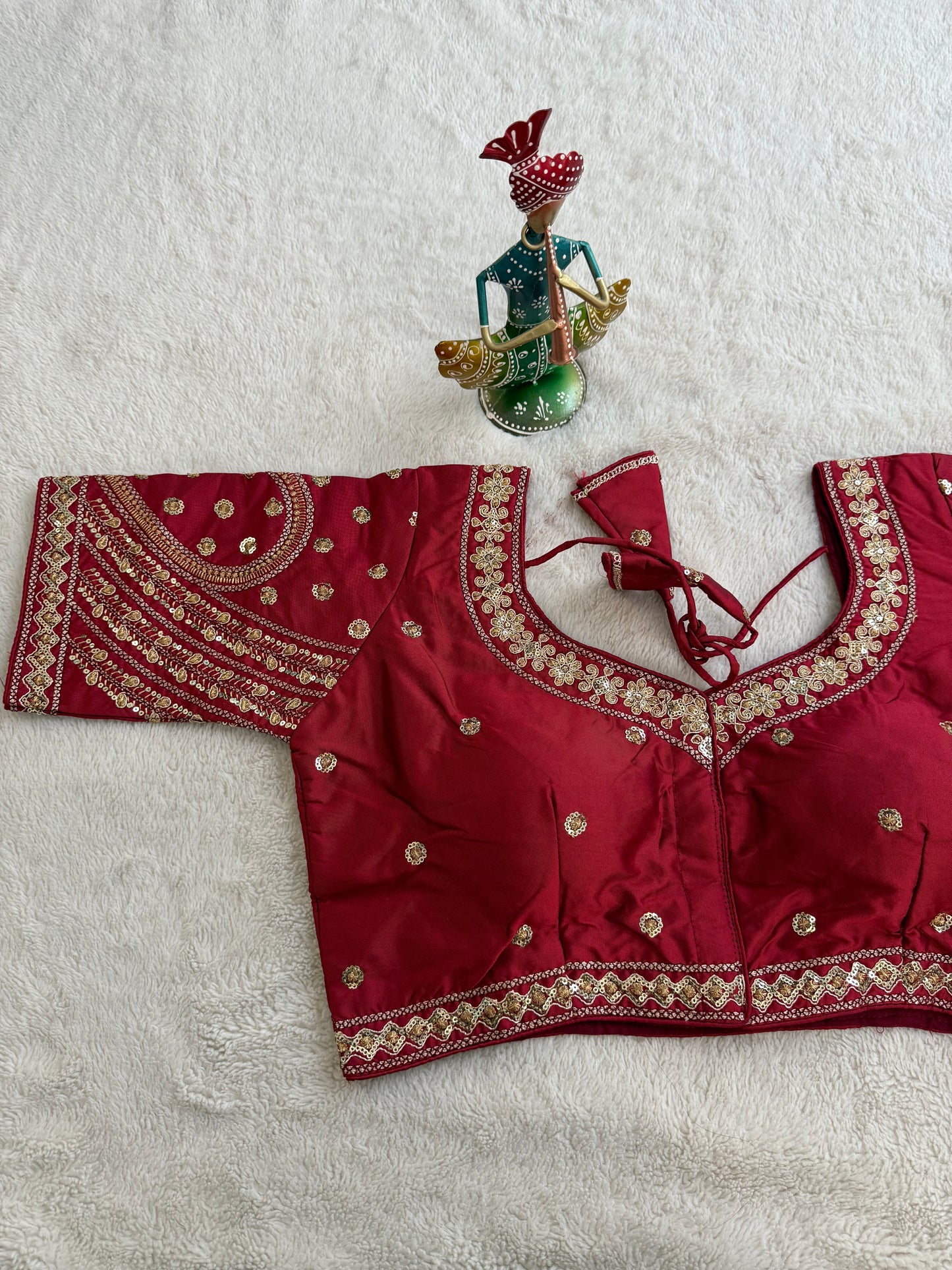 Maroon Embroidery Blouse