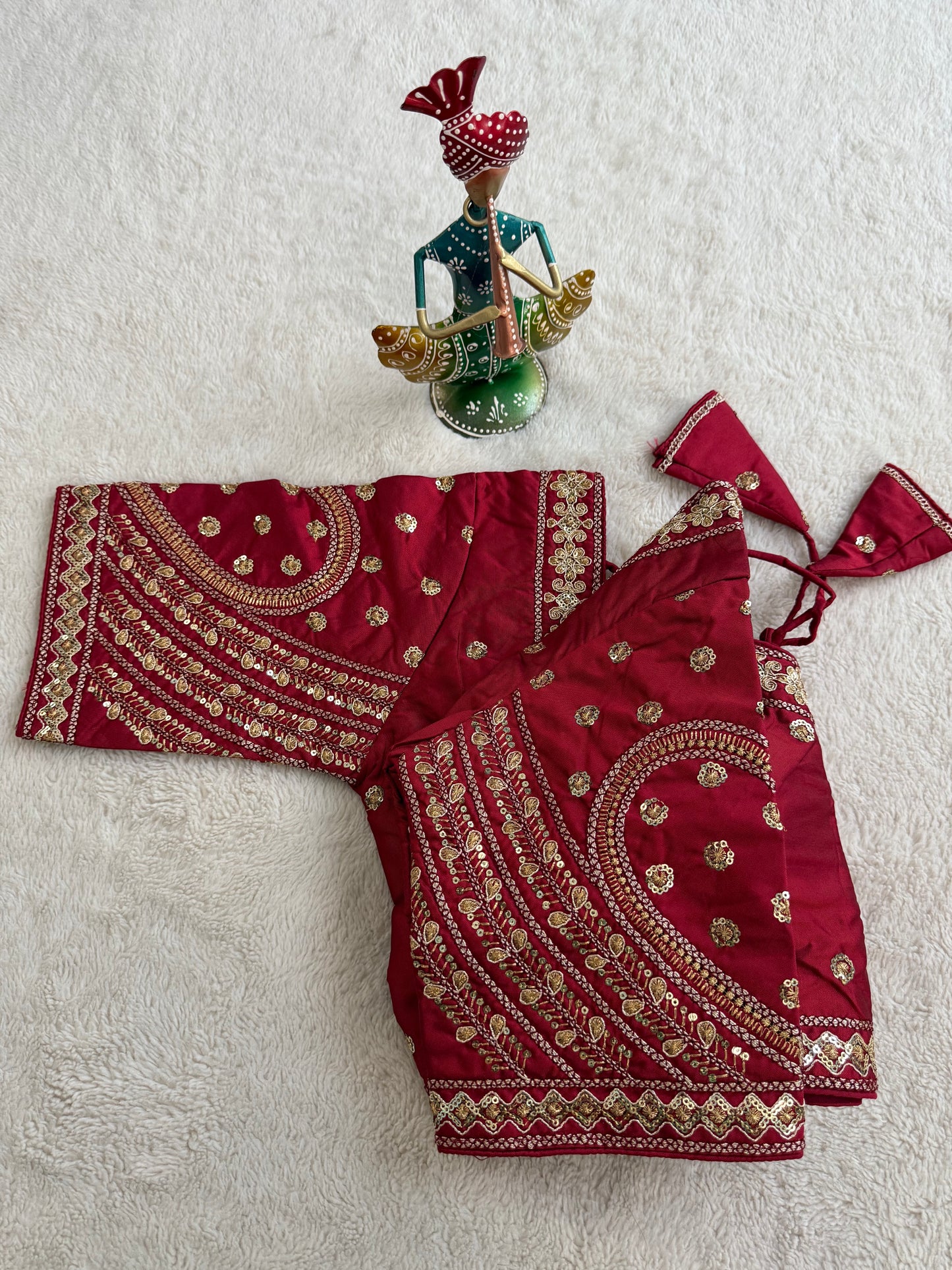 Maroon Embroidery Blouse