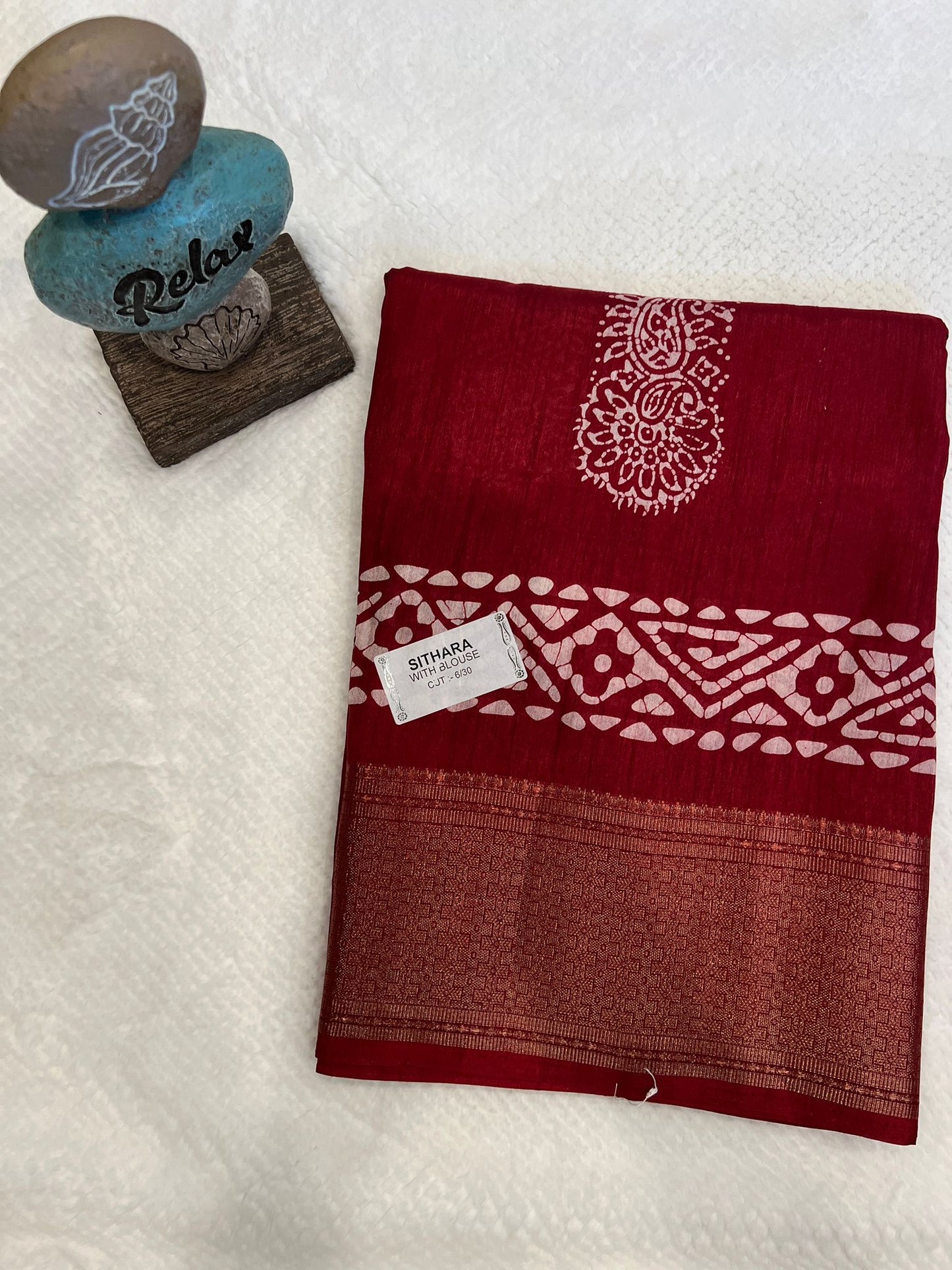Maroon Sithara Fancy Saree