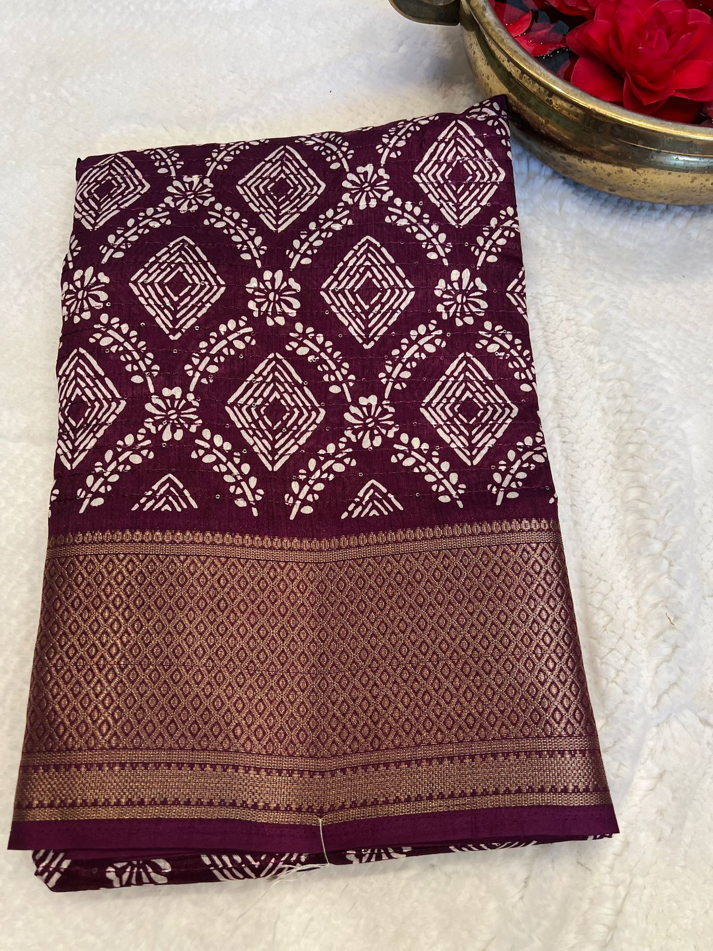 Maroon Yashasvi Sequence Saree