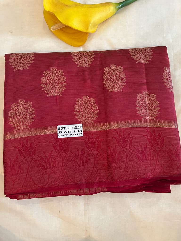 Red Butter Silk Saree