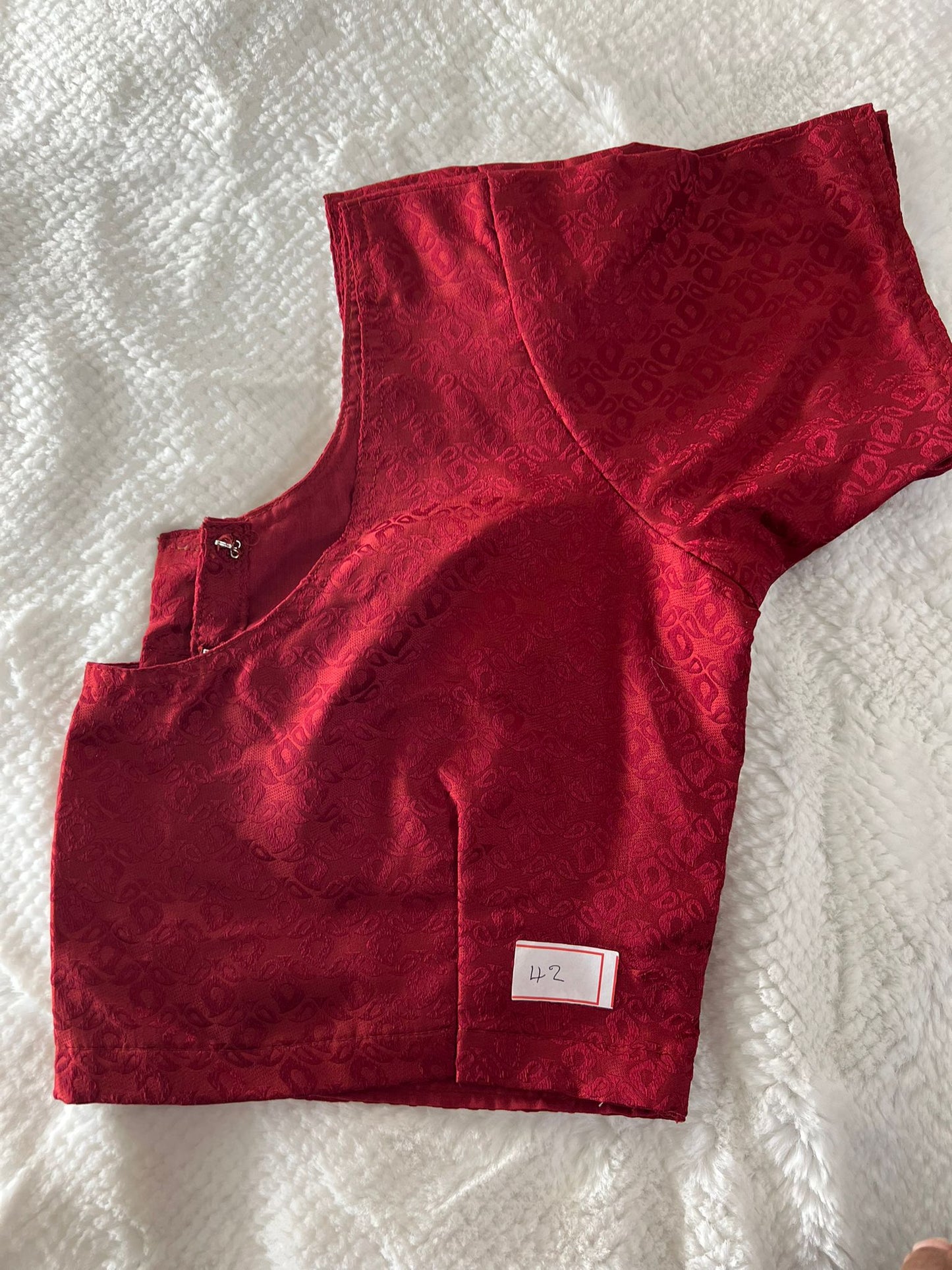 Maroon Copper Zari Blouse