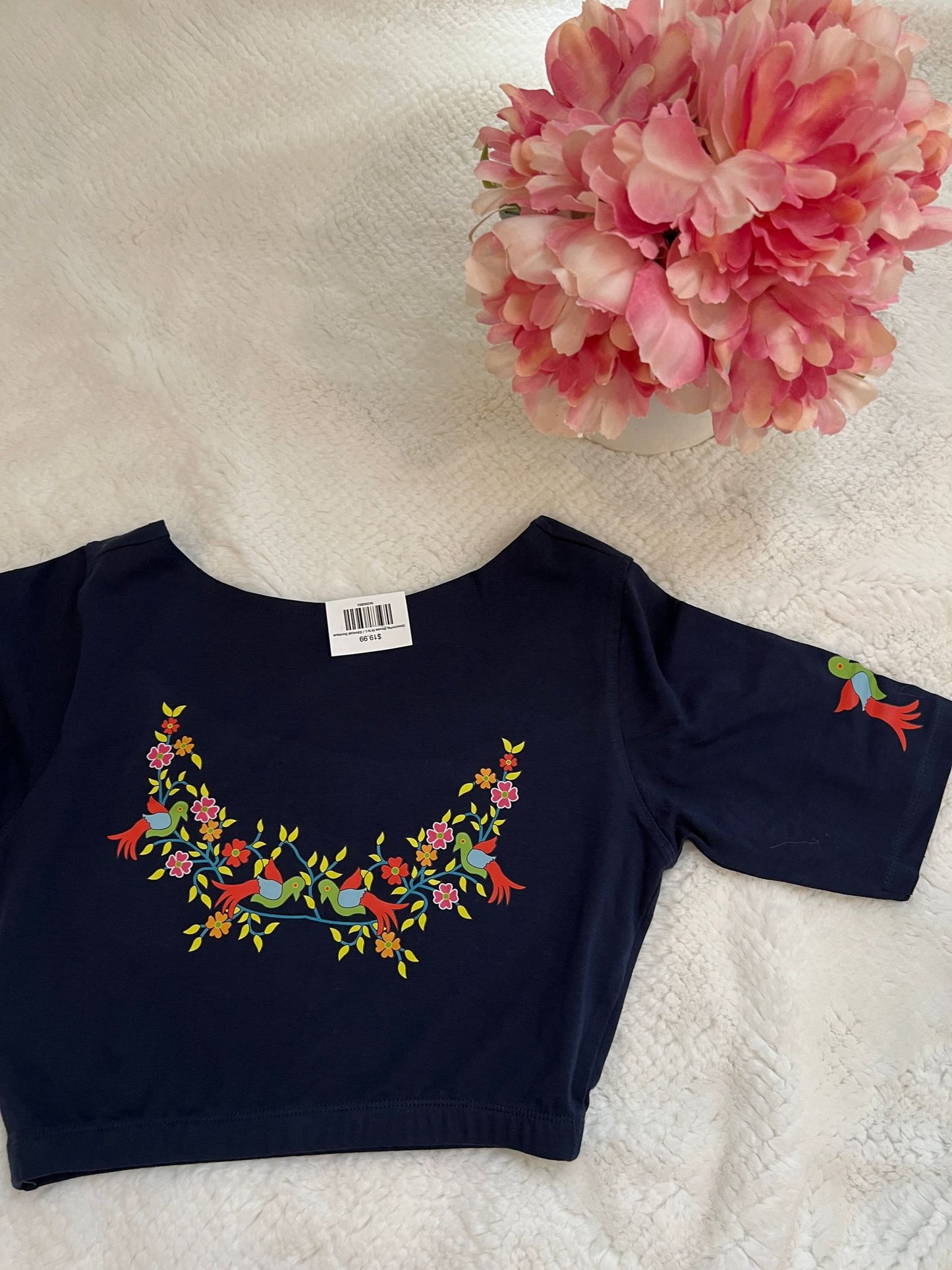 Navy Blue Stretchable Blouse M to L