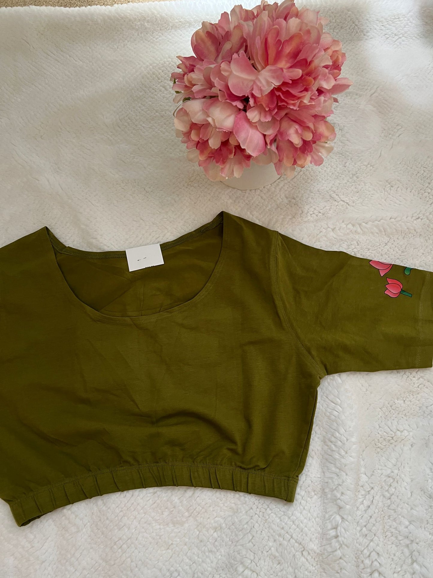 Olive Green Stretchable Blouse XL to XXL
