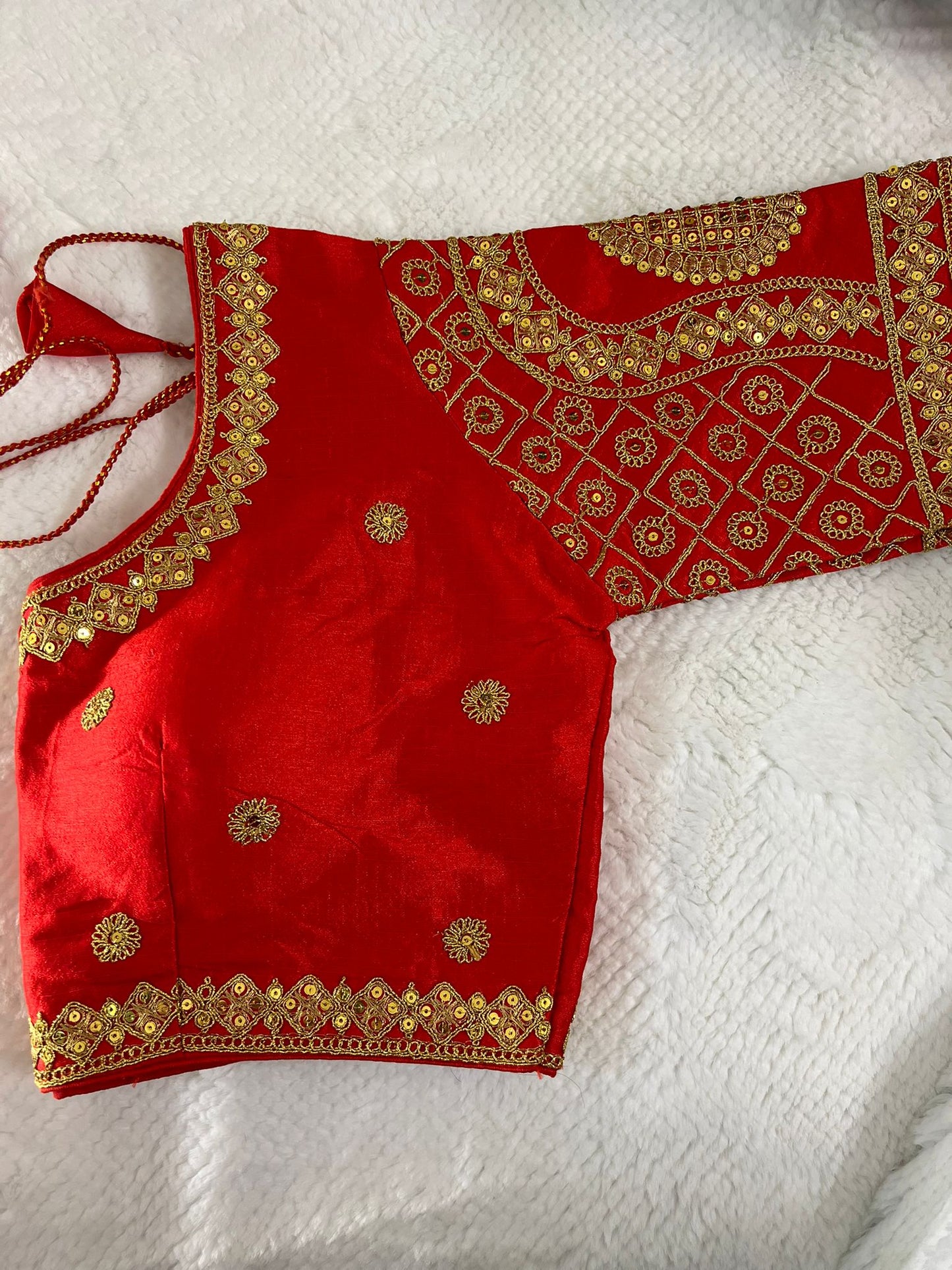 Orange Design 3 Embroidery Blouse