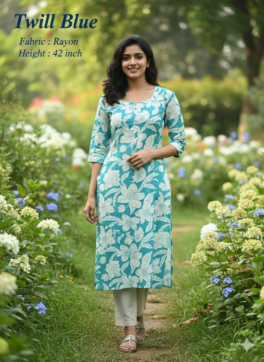 Light Blue Kurti