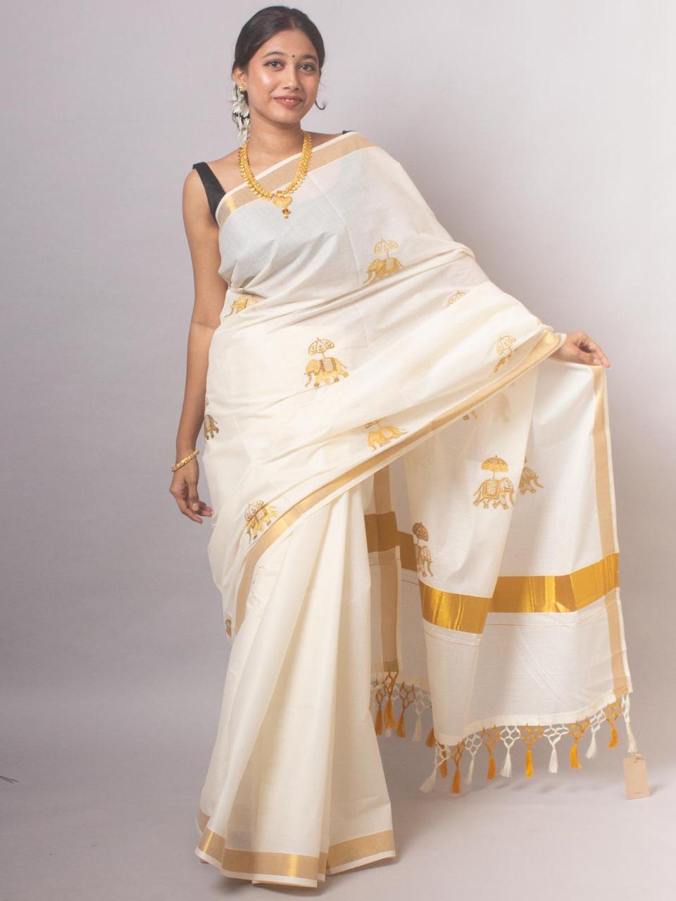 Kerala Cotton Saree Pattern 6