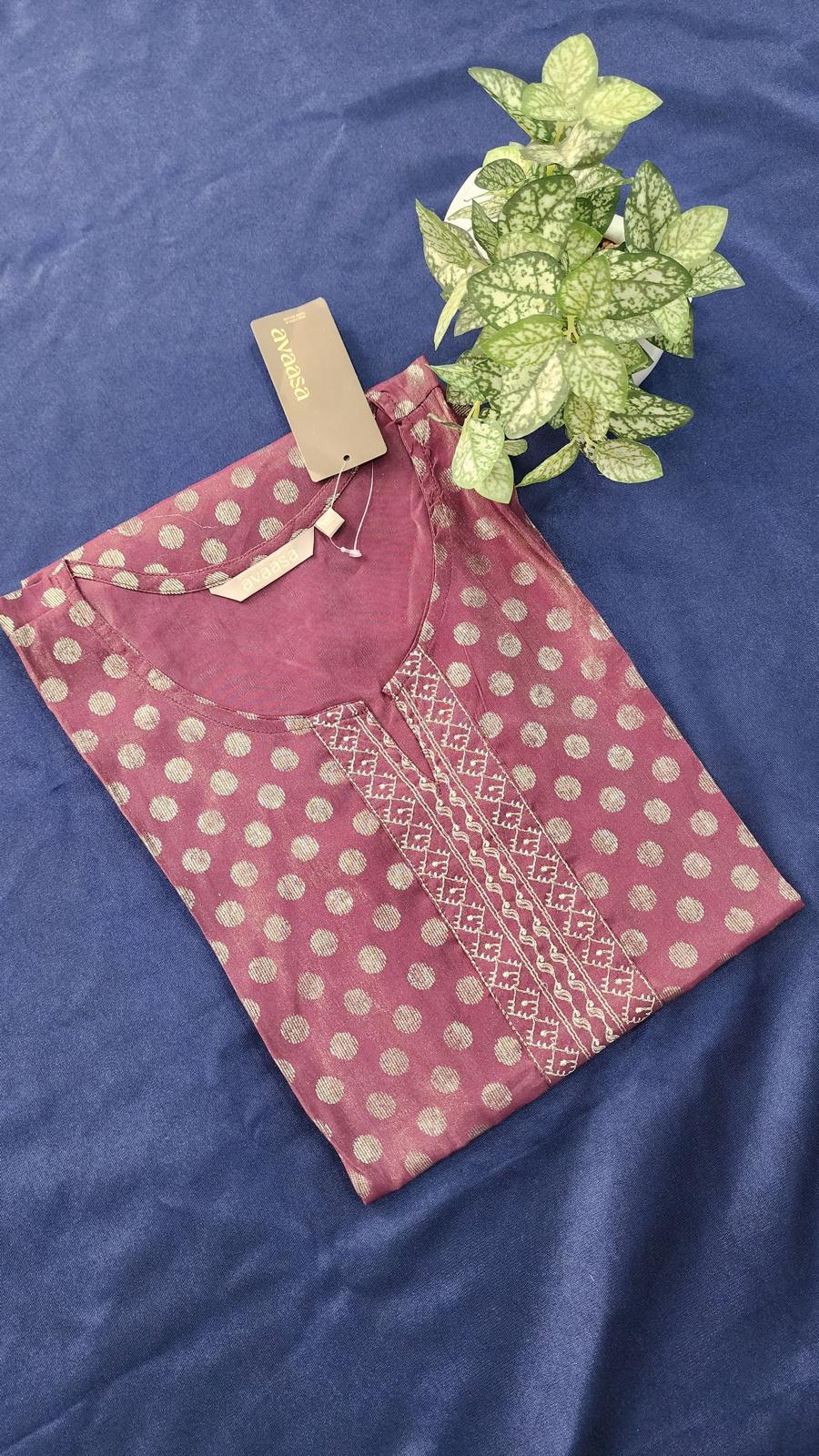 Pink with Sandal Dots Kurti