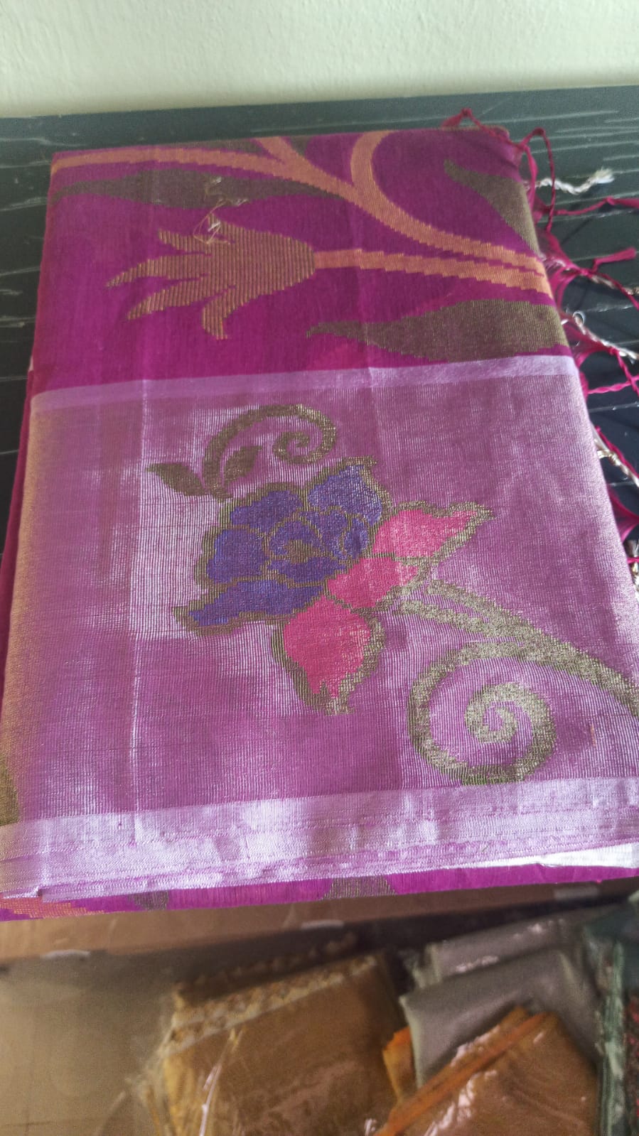 Pink Cotton Banarasi Pochampally Saree