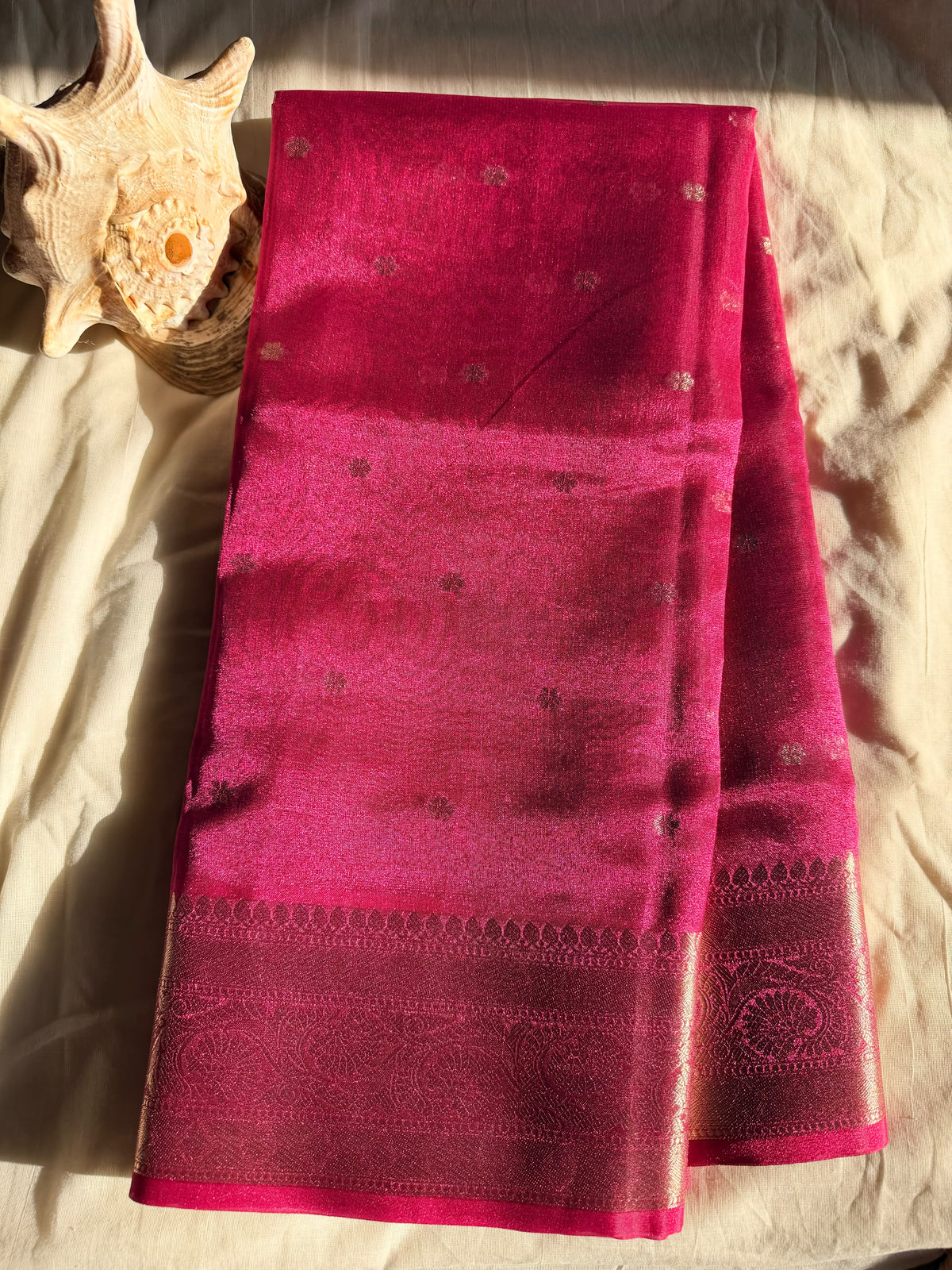 Pink Tissue Silk Saree