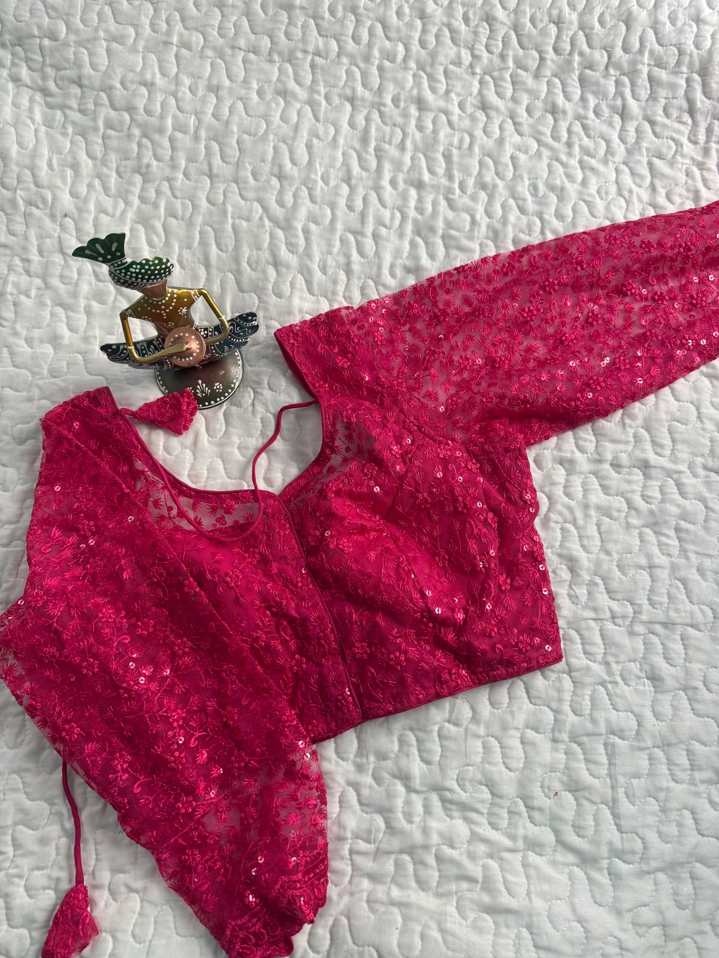 Pink Chikankari Designer Blouse