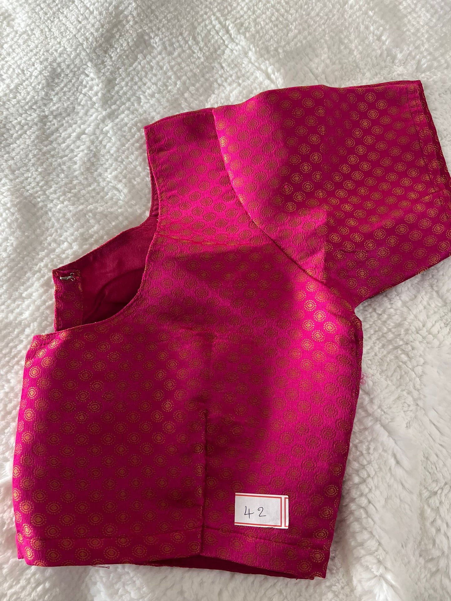 Pink Copper Zari Blouse