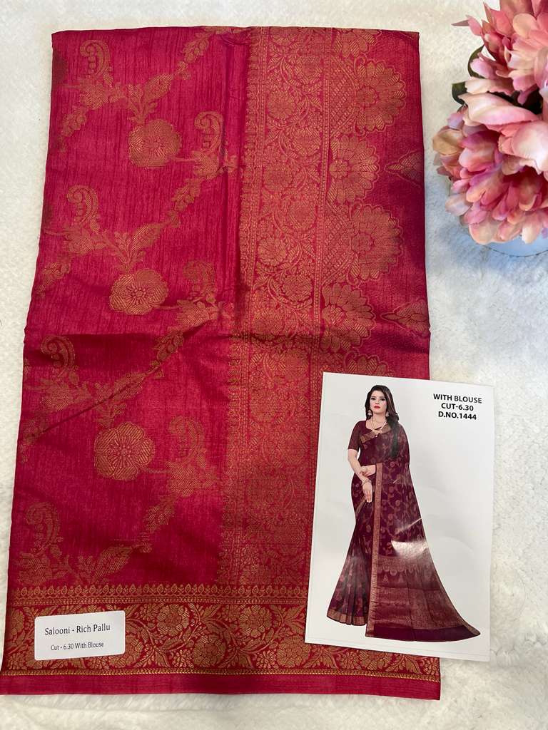 Pink Saloni Fancy Saree