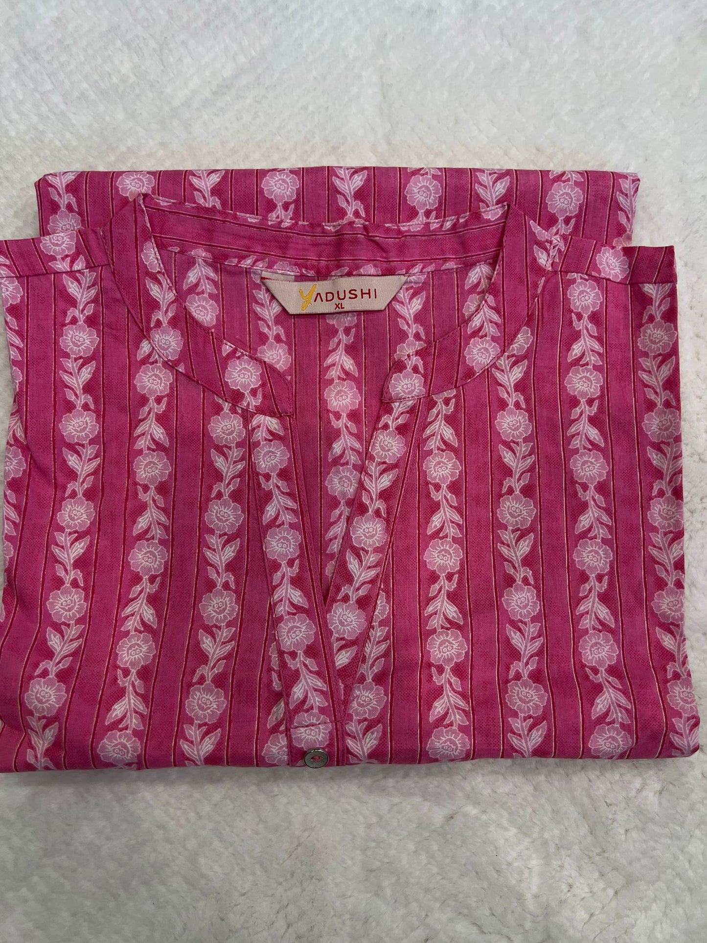 Pink Sleeveless Short Kurti XL