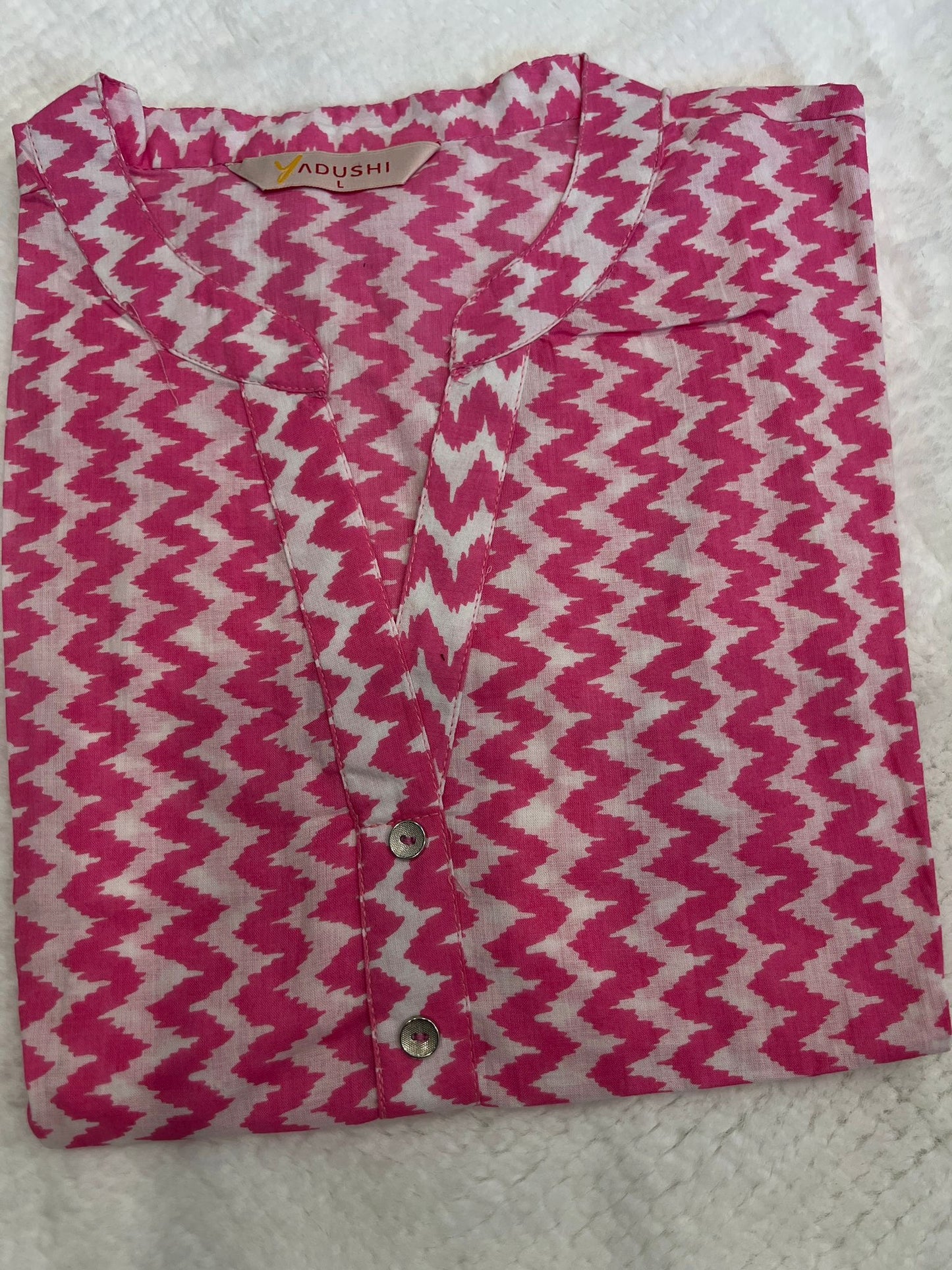 Pink Sleeveless Short Kurti L