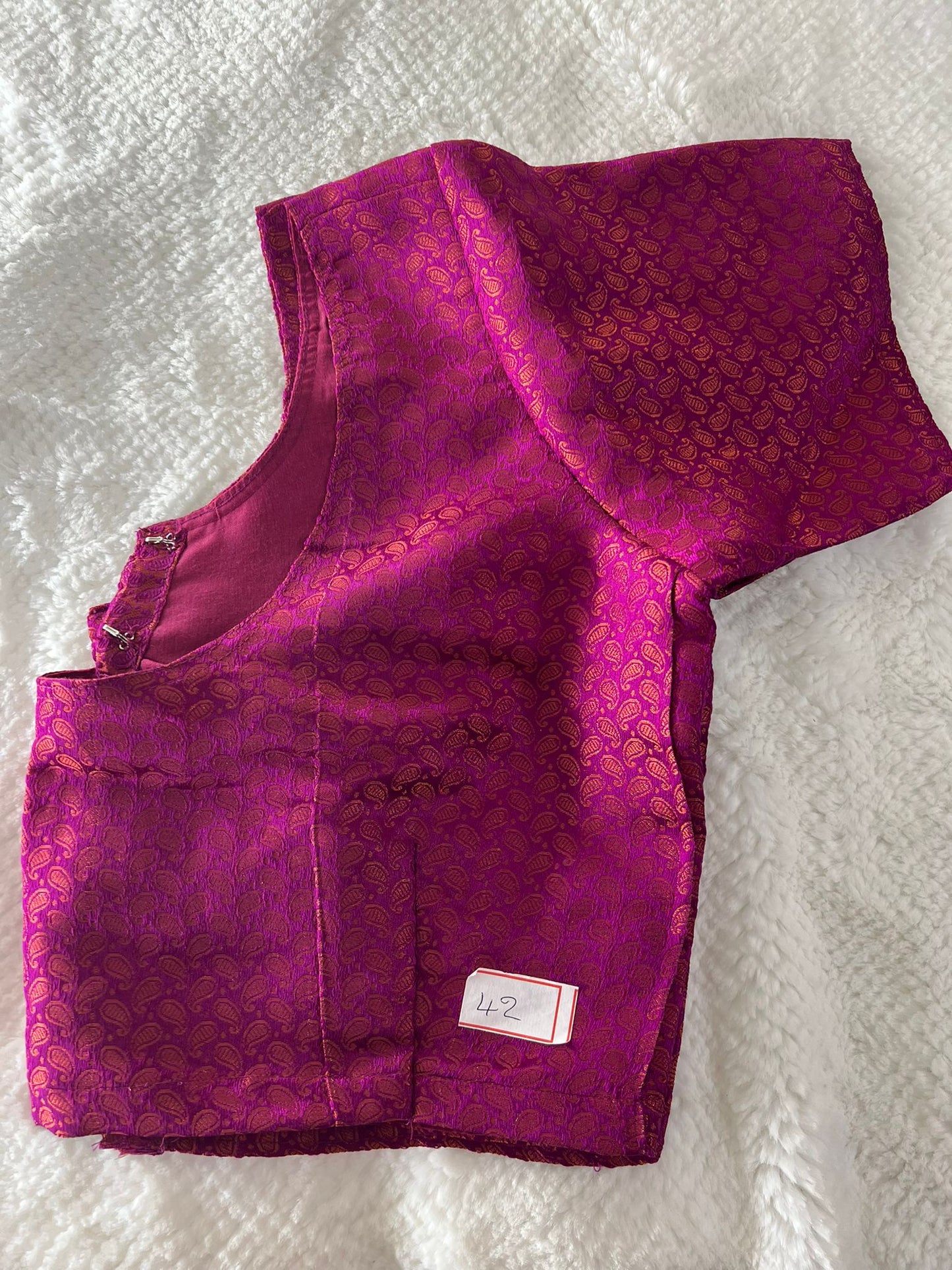 Purple Design 2 Copper Zari Blouse