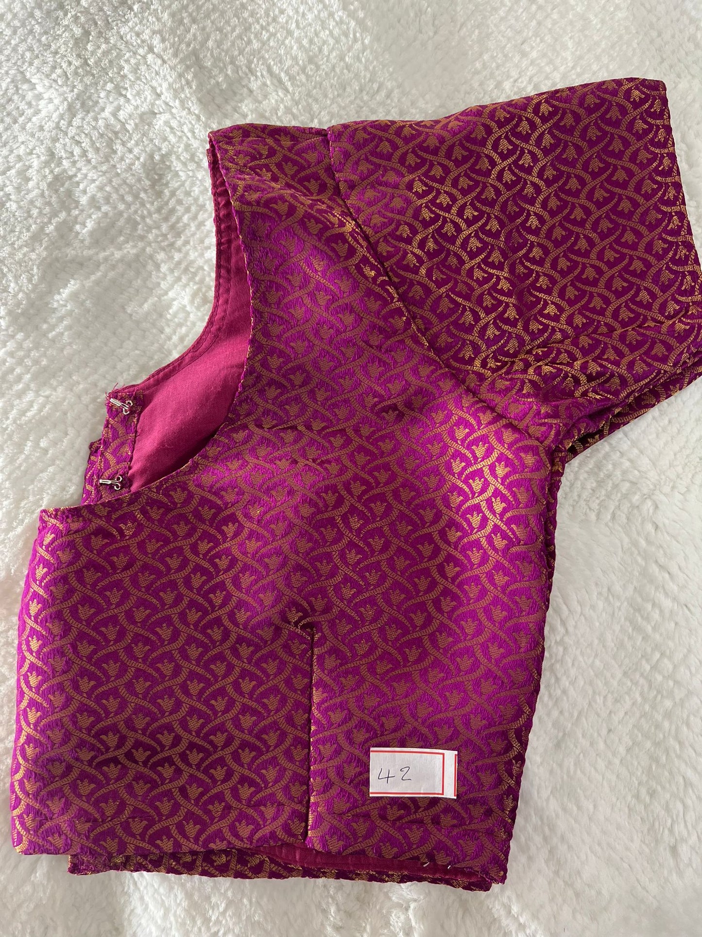 Purple Design 3 Copper Zari Blouse