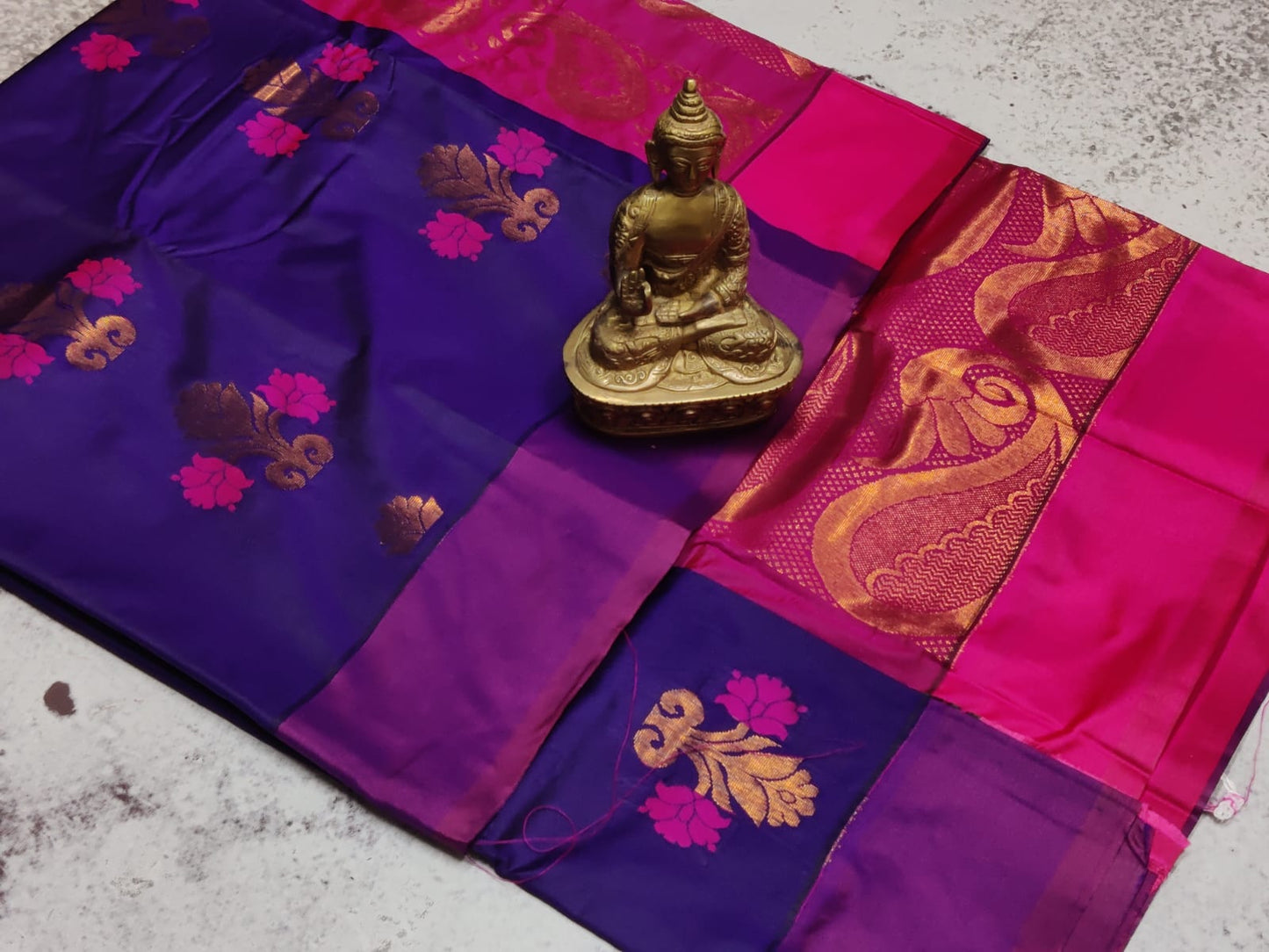 Purple and Pink Fancy Soft Silk Saree