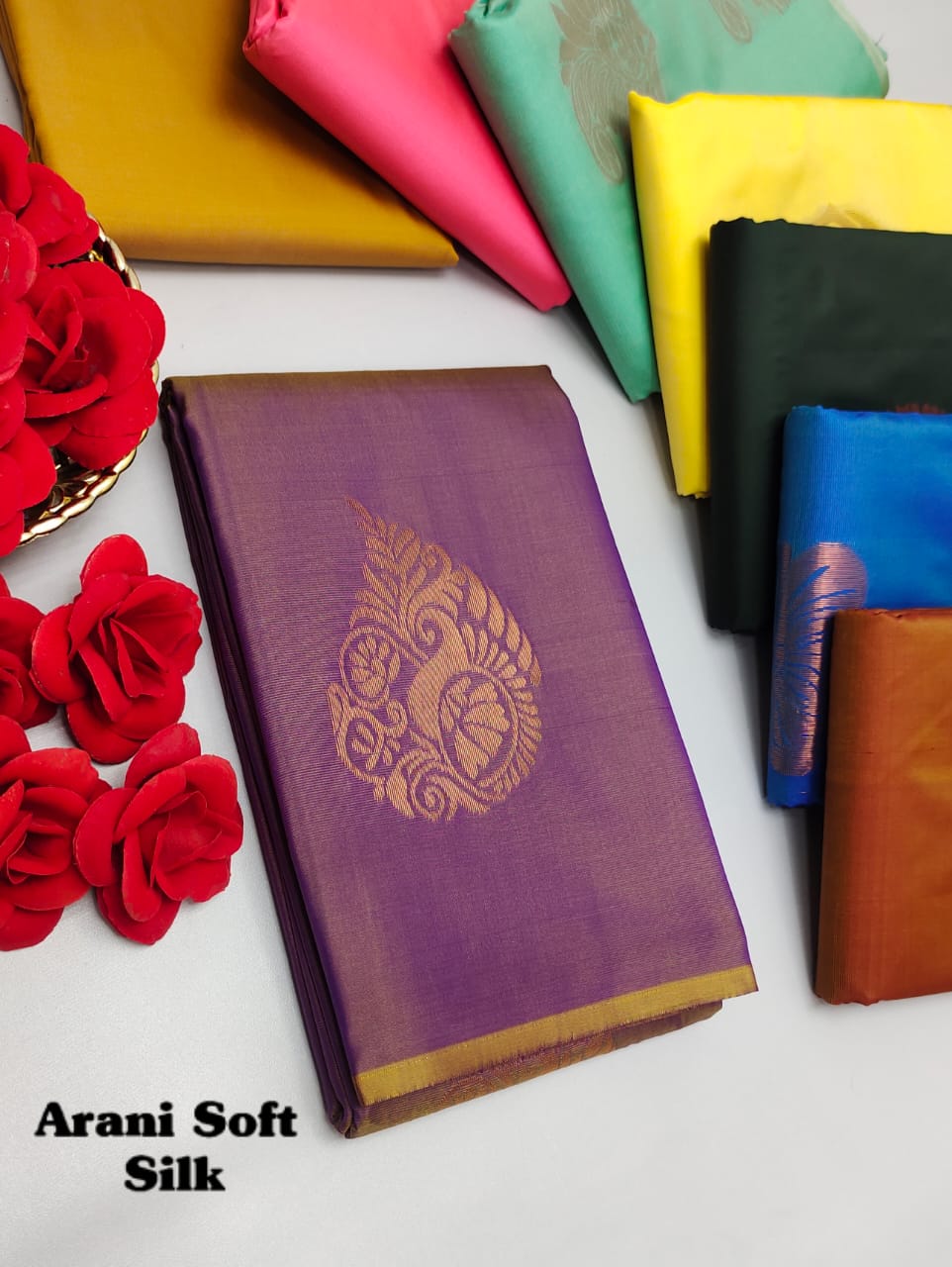 Purple Arani Soft Silk Saree